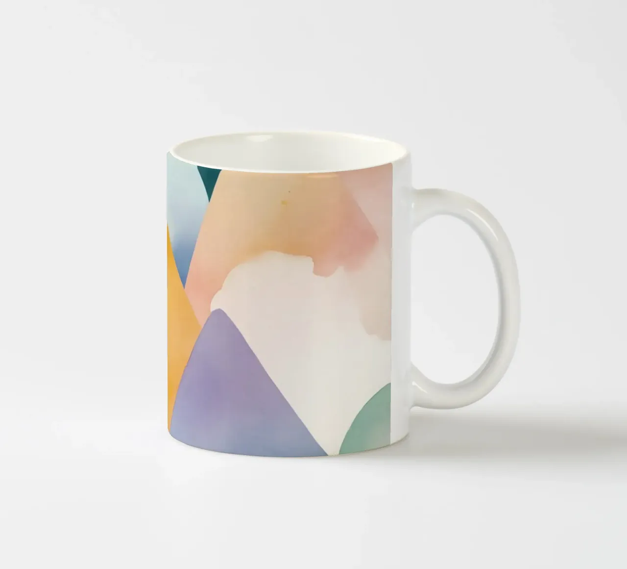 Paesaggio astratto ad acquerello Colline tazza in ceramica da DesignDoodle