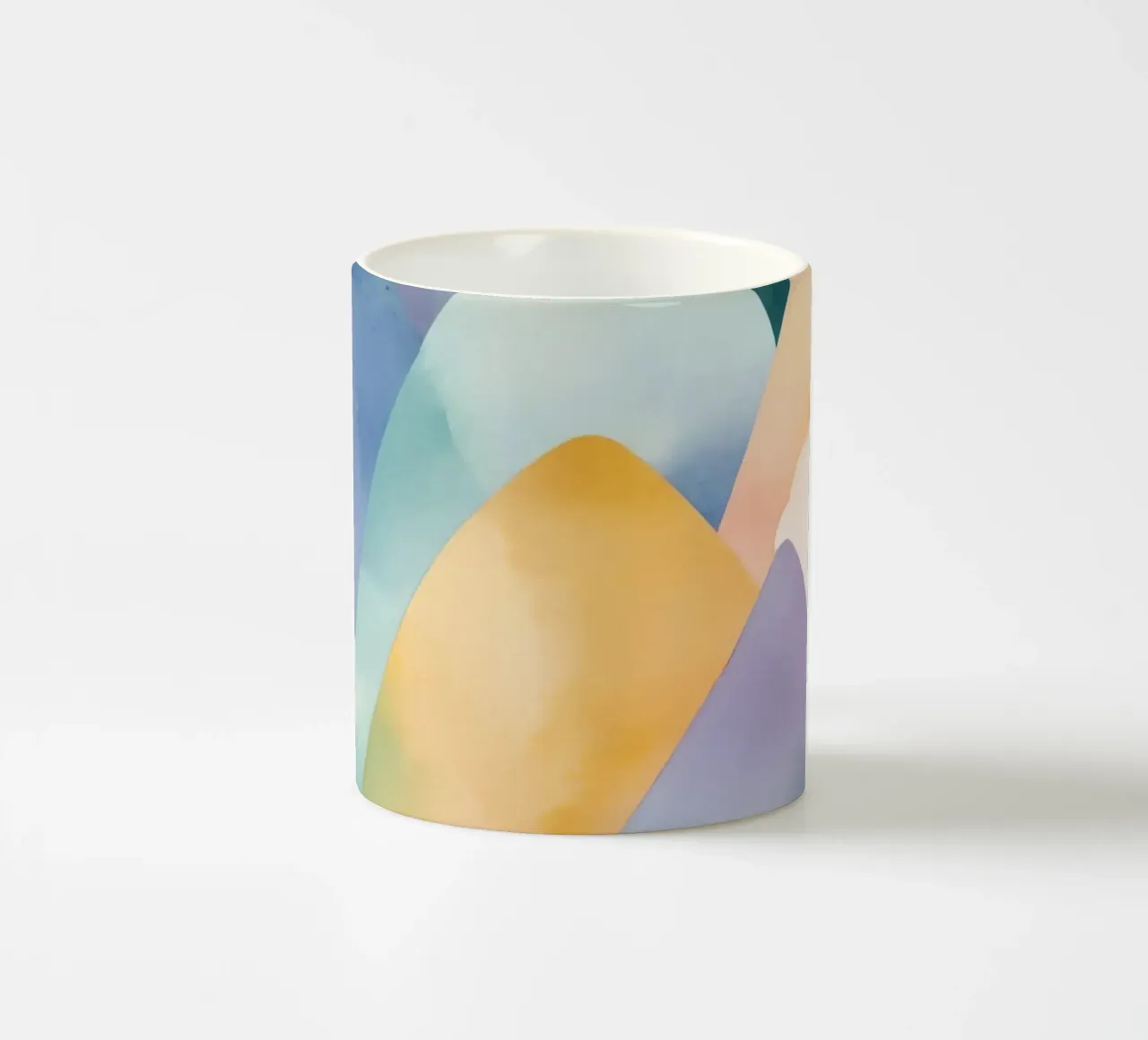 Paesaggio astratto ad acquerello Colline tazza in ceramica da DesignDoodle