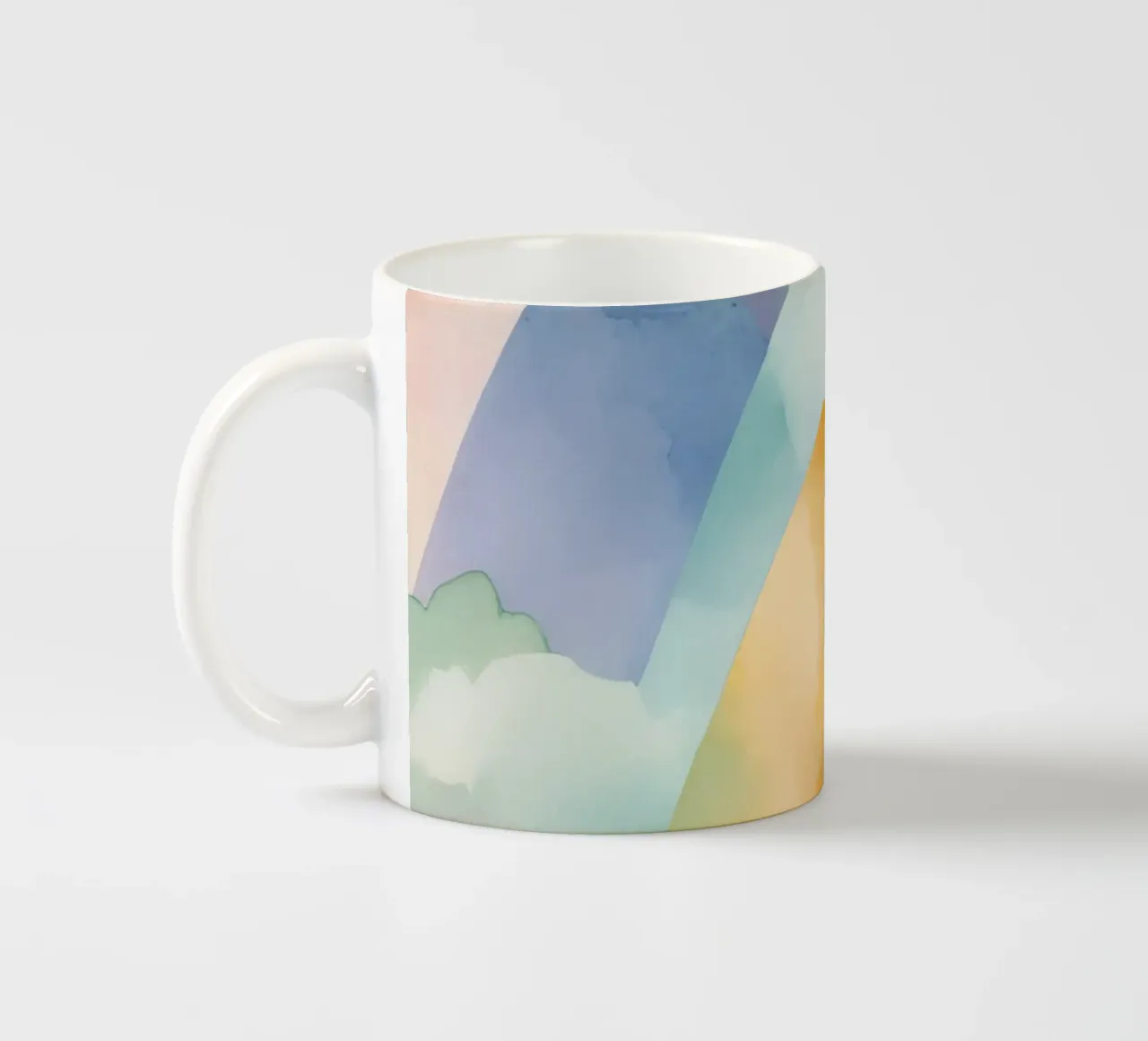 Paesaggio astratto ad acquerello Colline tazza in ceramica da DesignDoodle