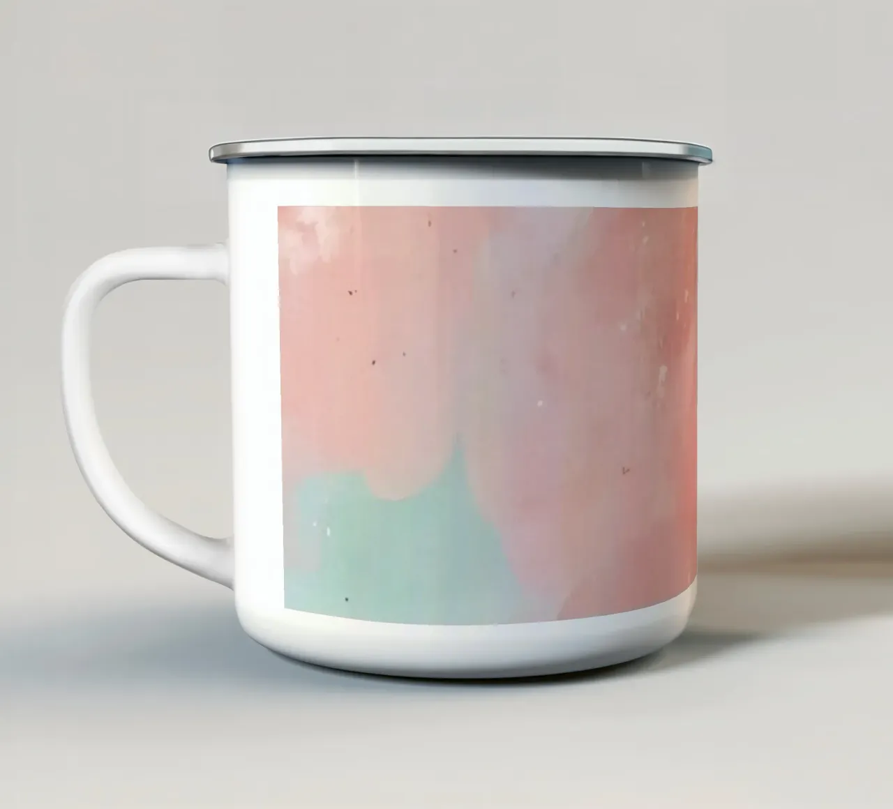 Lavaggio astratto ad acquerello tazza in smalto da DesignDoodle