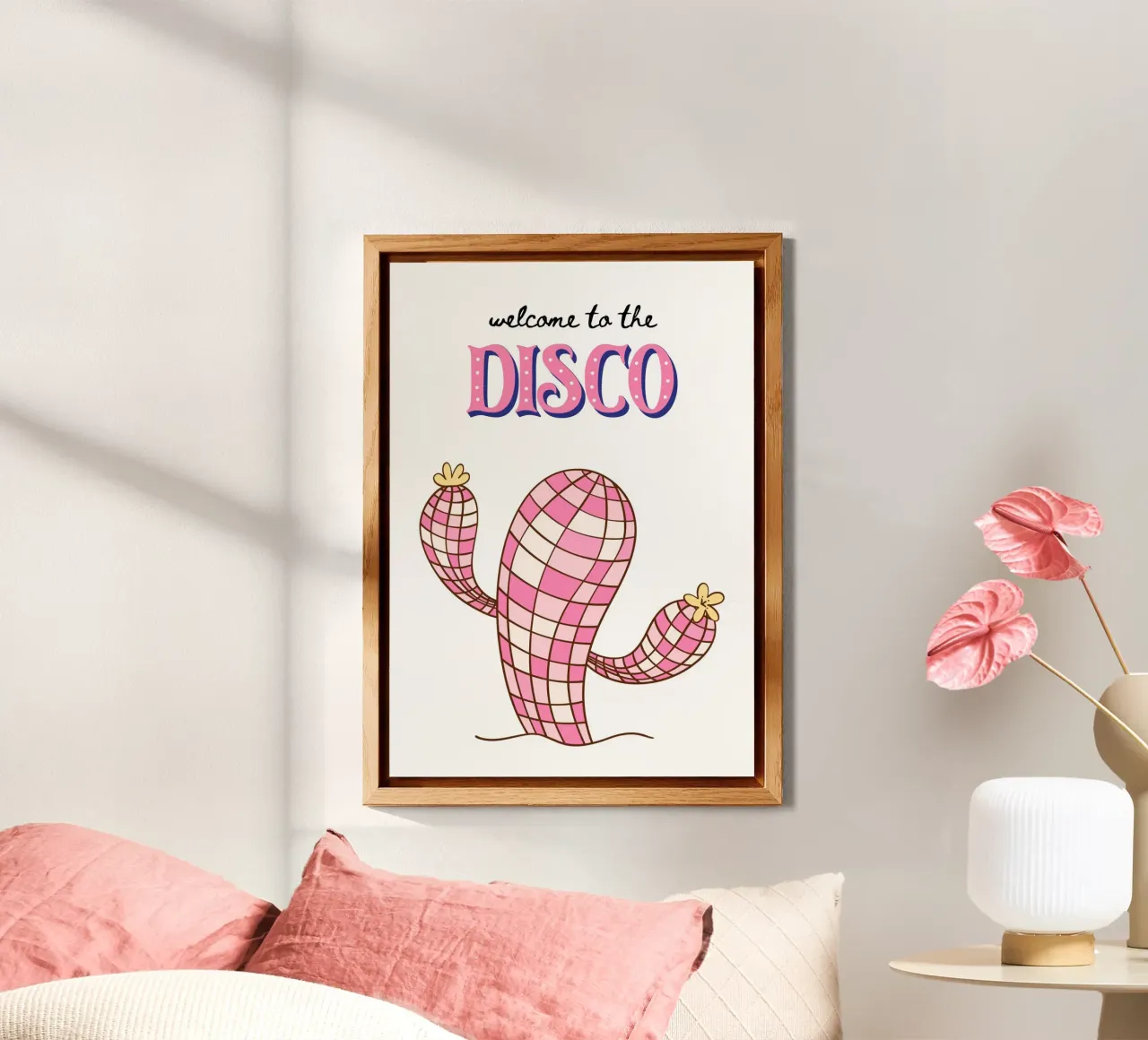 Cactus disco alluminio dibond da PinkCandyWalls