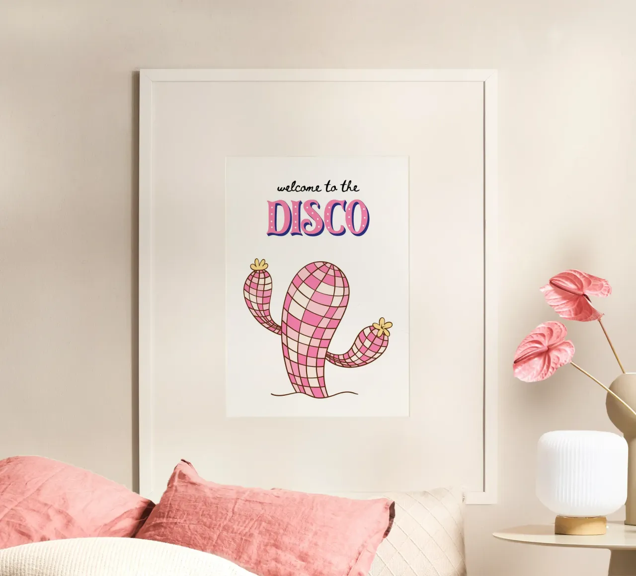 Cactus disco poster da PinkCandyWalls