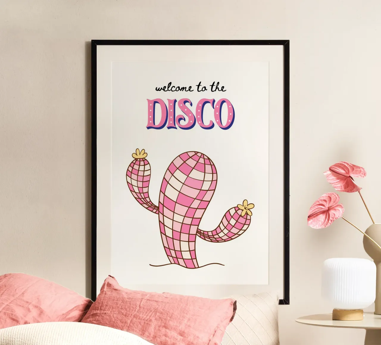 Cactus disco poster da PinkCandyWalls
