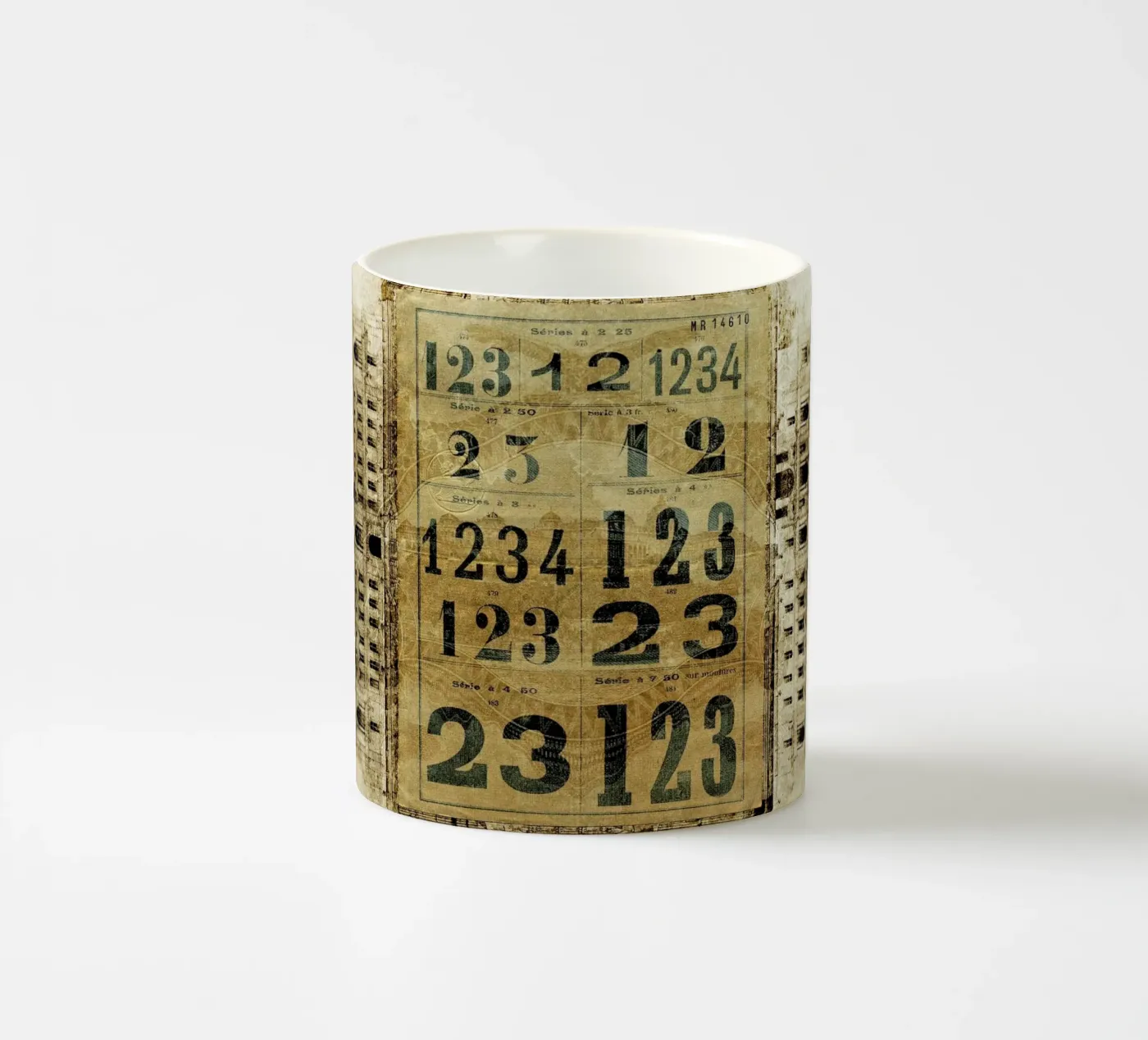 Ephemera 5 ceramic mug by Mr Cup