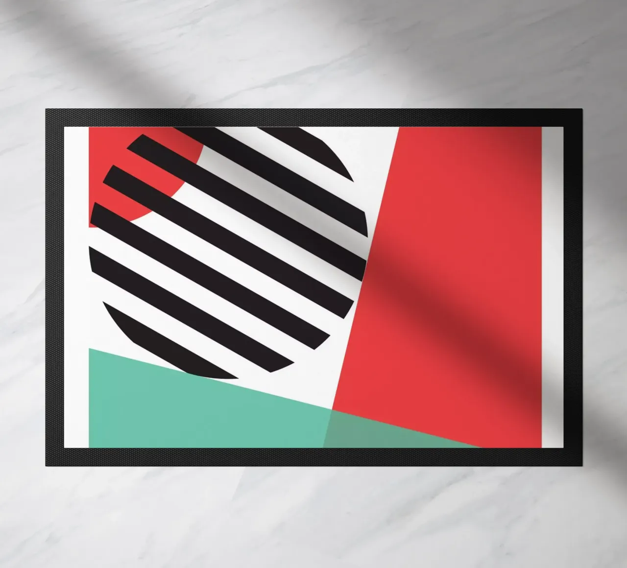 Throwing Shapes doormat by Kim Hubball Studio