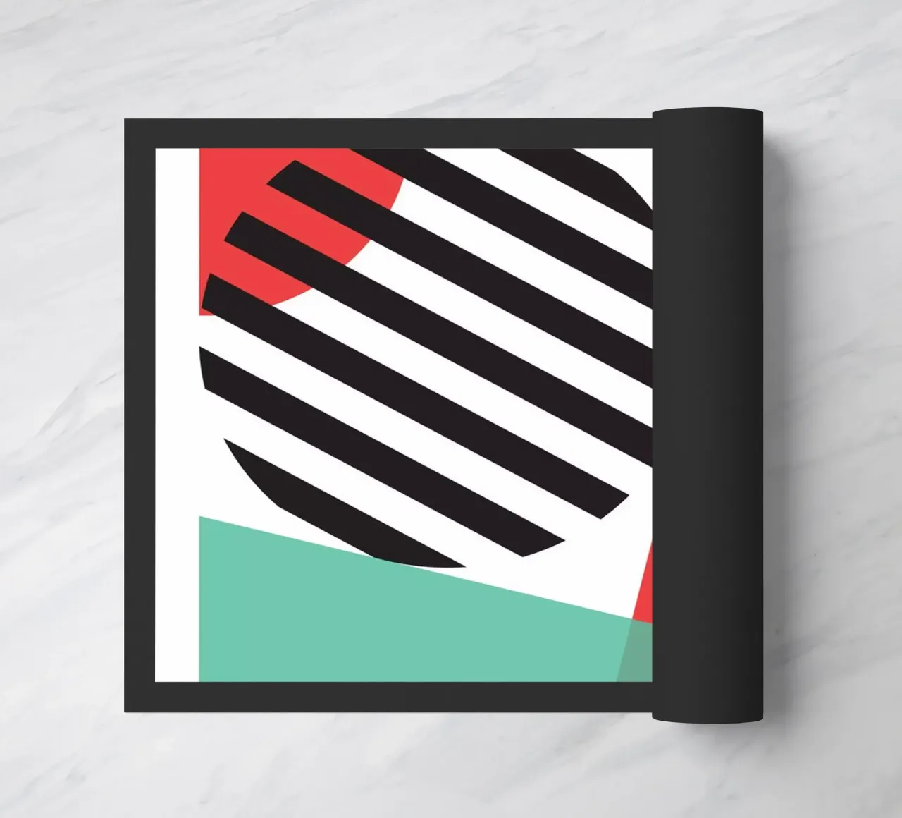 Throwing Shapes doormat by Kim Hubball Studio