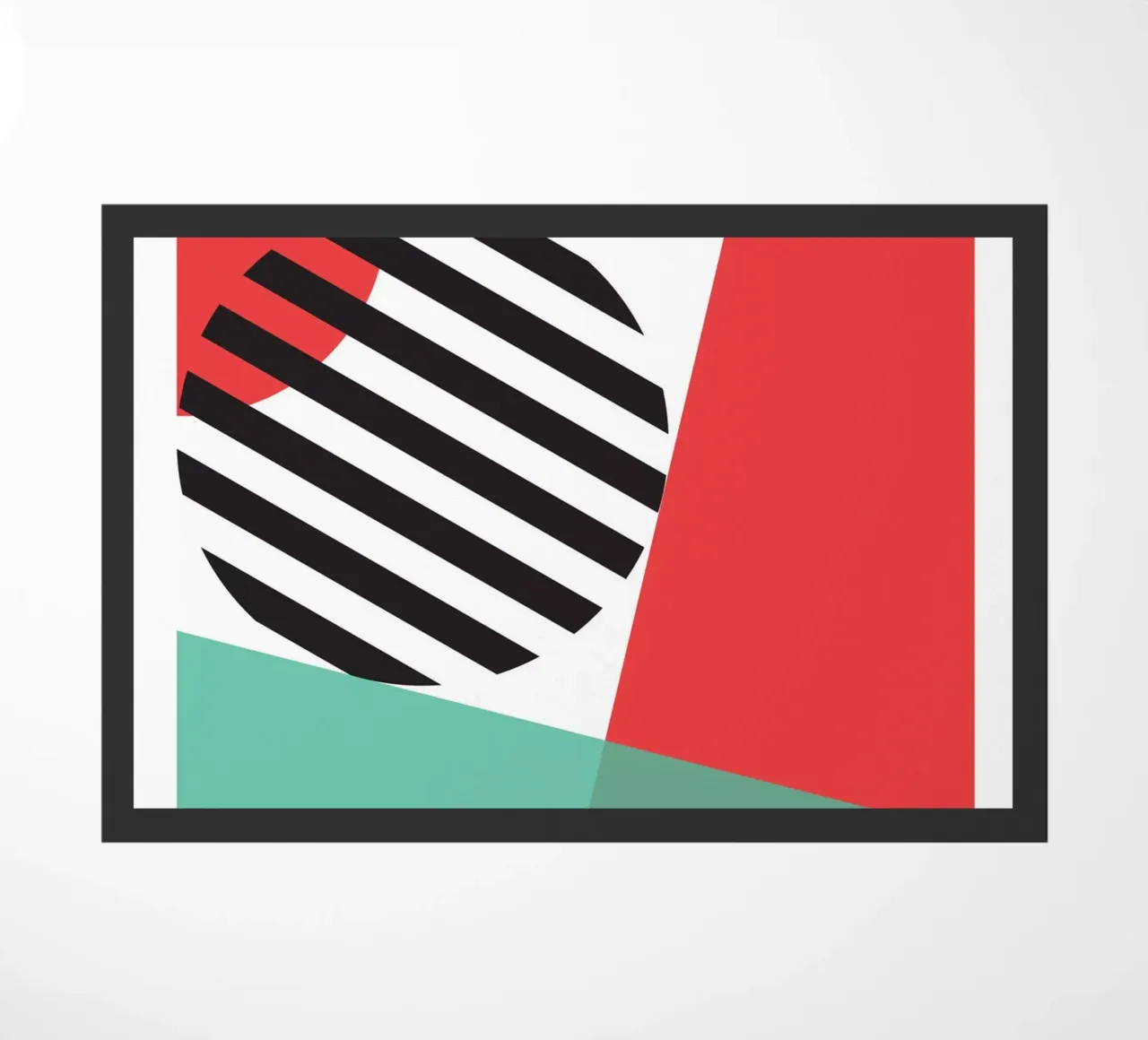 Throwing Shapes doormat by Kim Hubball Studio