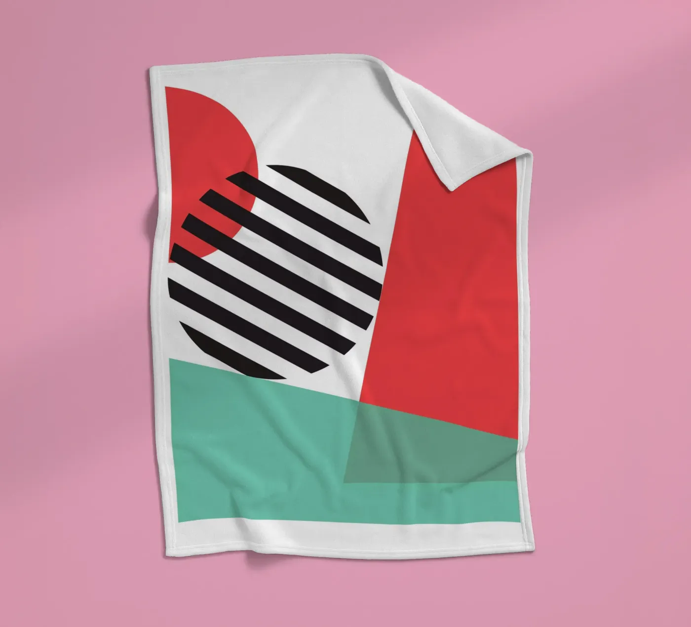 Throwing Shapes fleece blanket by Kim Hubball Studio