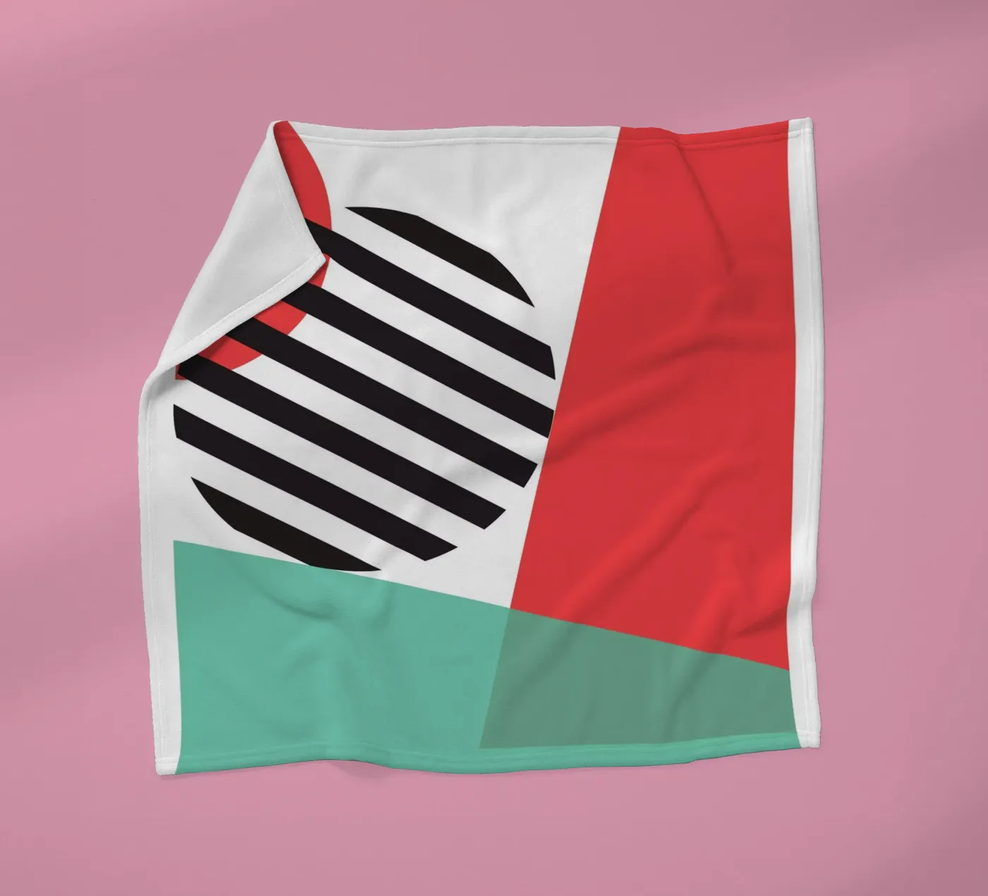 Throwing Shapes fleece blanket by Kim Hubball Studio