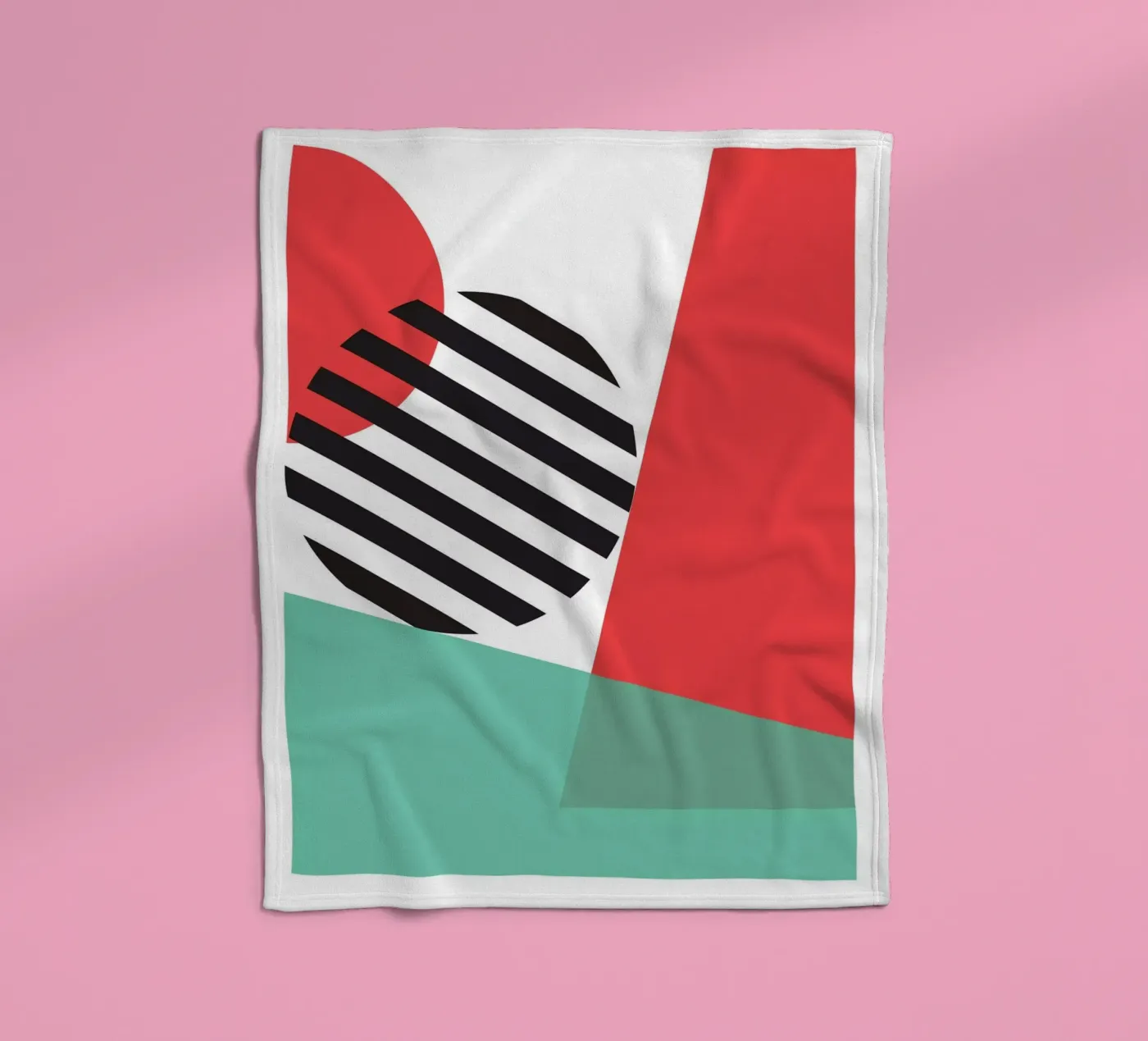 Throwing Shapes fleece blanket by Kim Hubball Studio