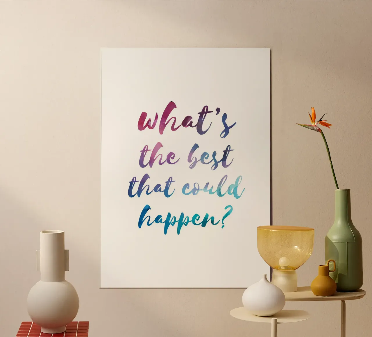 What's the best that could happen? alluminio dibond da PinkCandyWalls