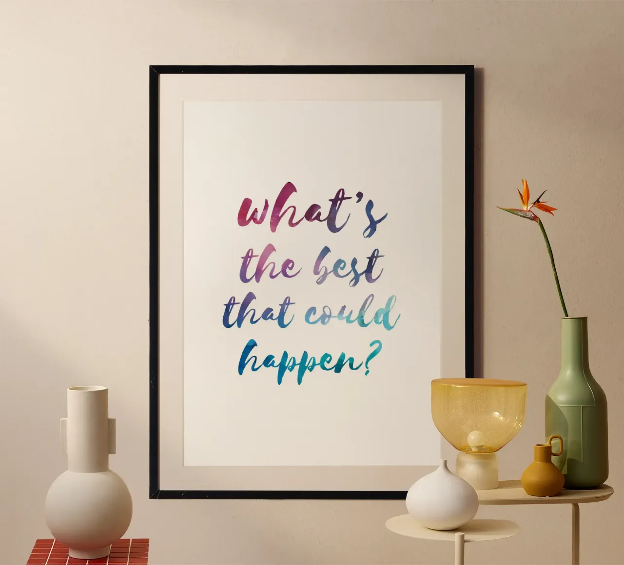 What's the best that could happen? carta hahnemühle da PinkCandyWalls