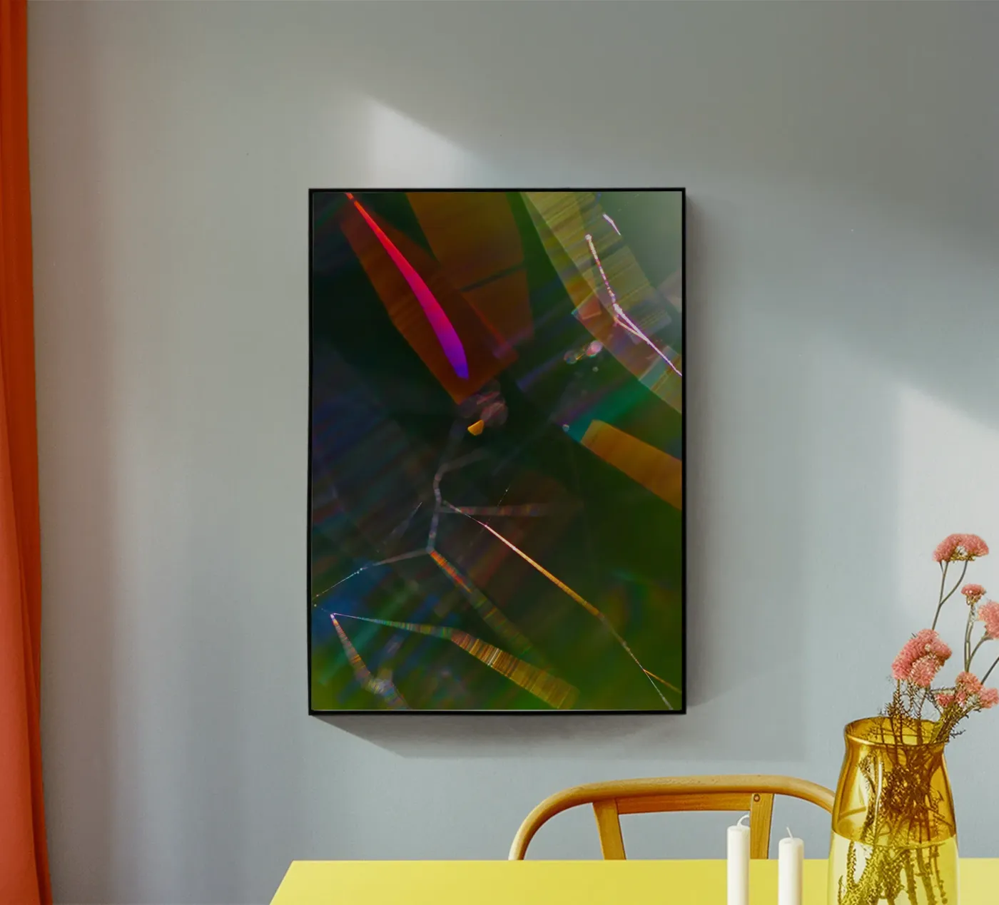 abstract spider web acryl van vintageshop