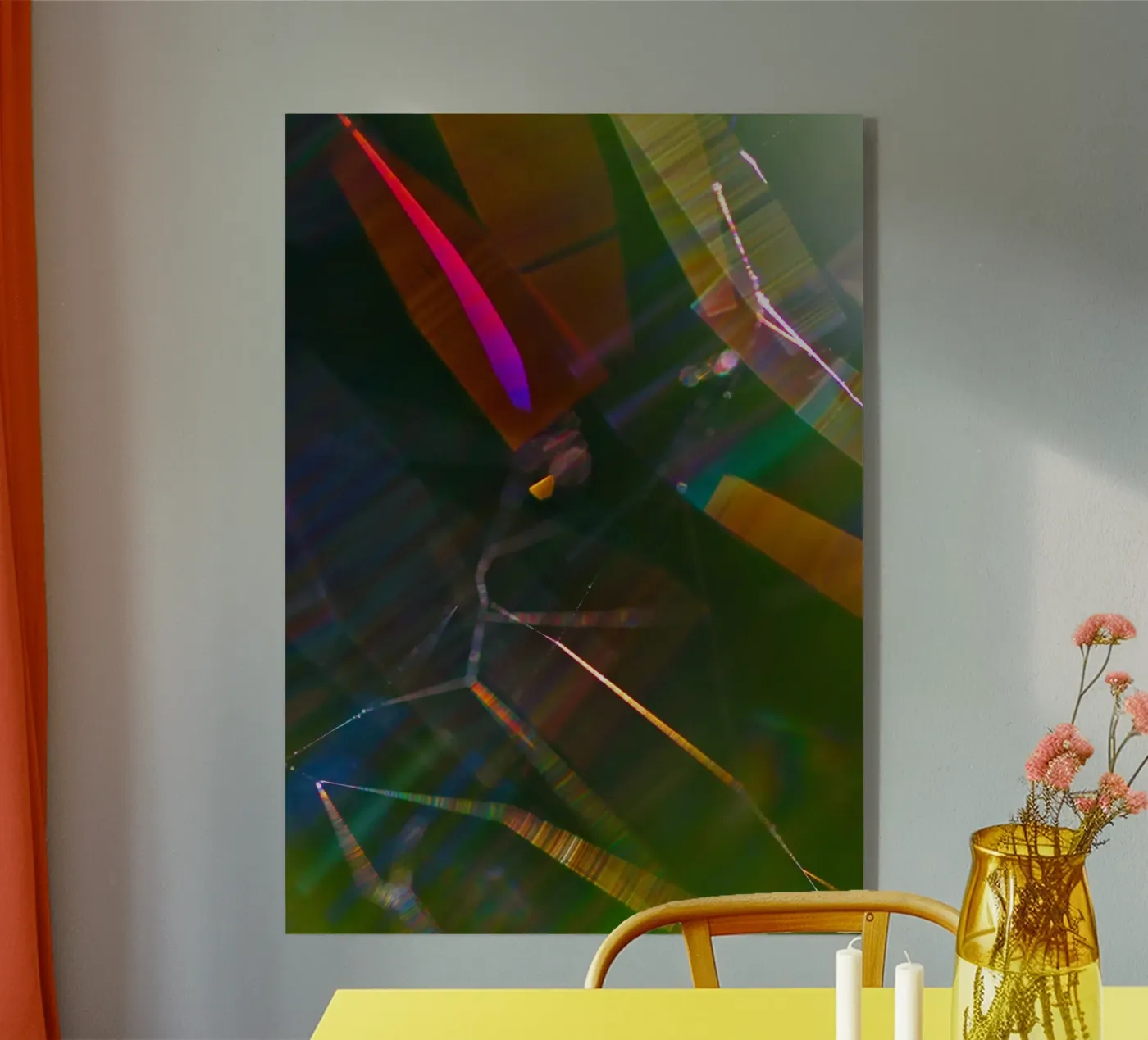 abstract spider web acryl van vintageshop