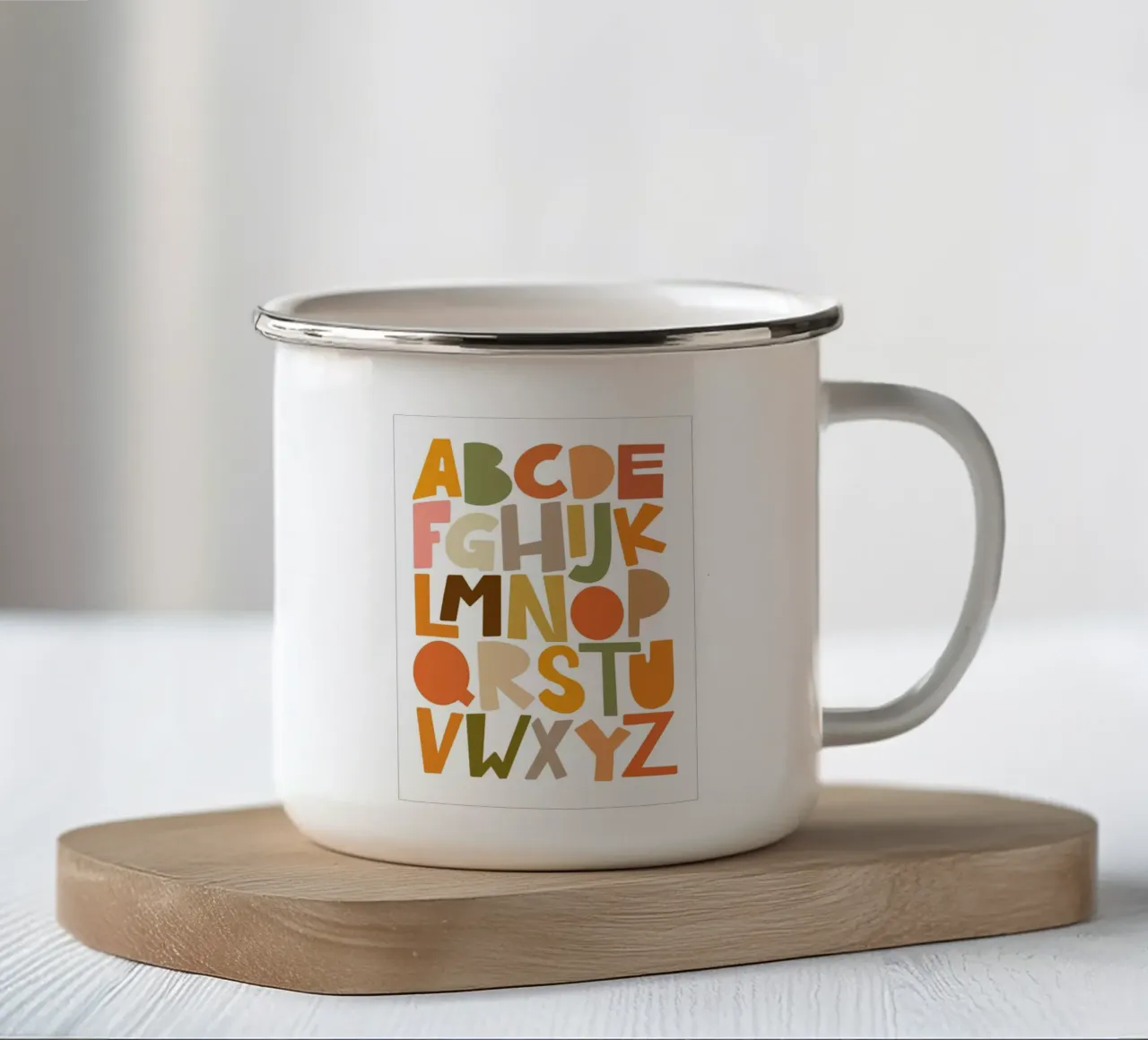ABC Alphabet Schulanfang Geschenk Schulkind tazza in smalto da LIMITED EDITION LETTERS