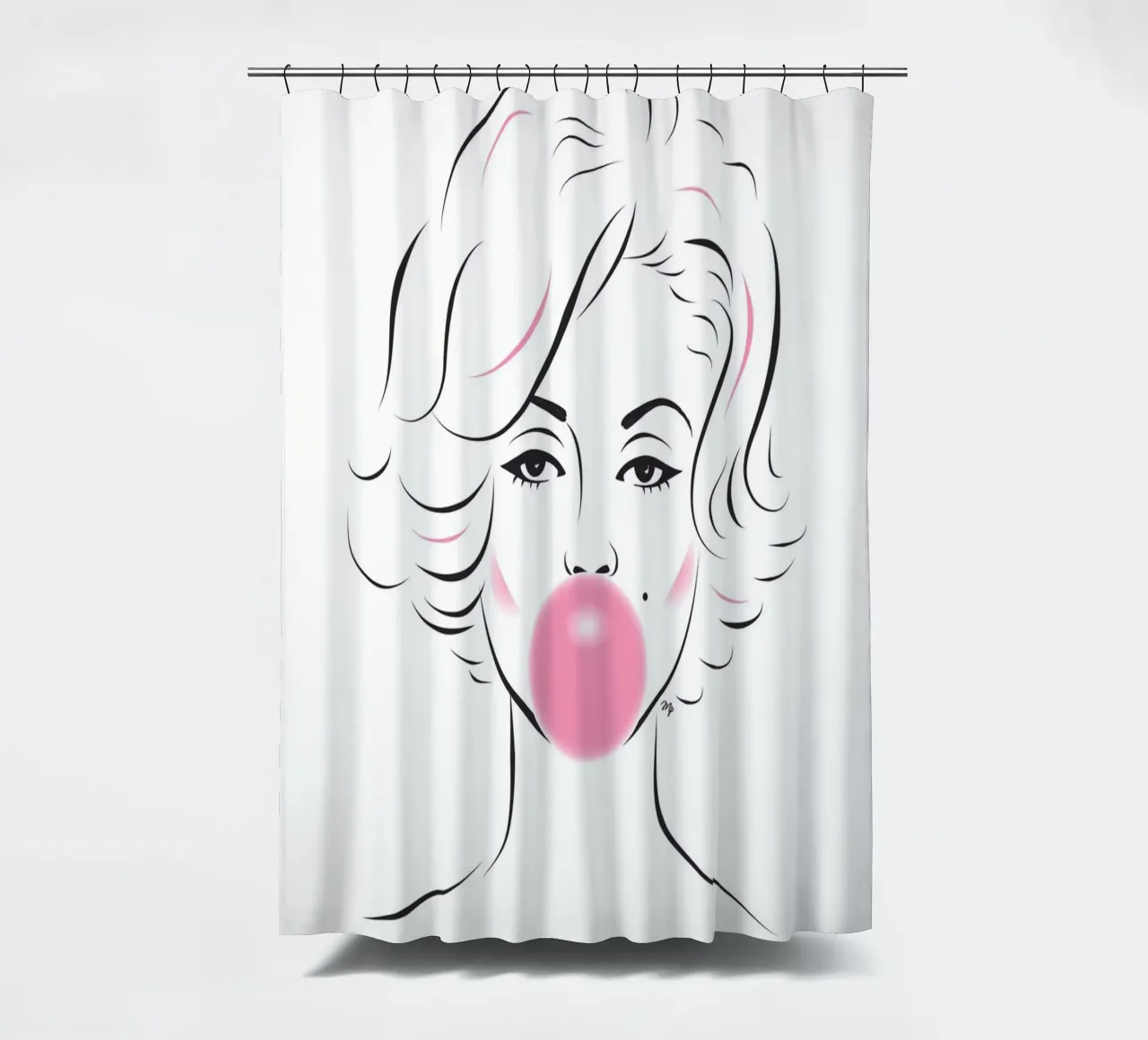 Gomma da masticare Marilyn Monroe tenda da doccia da Martina
