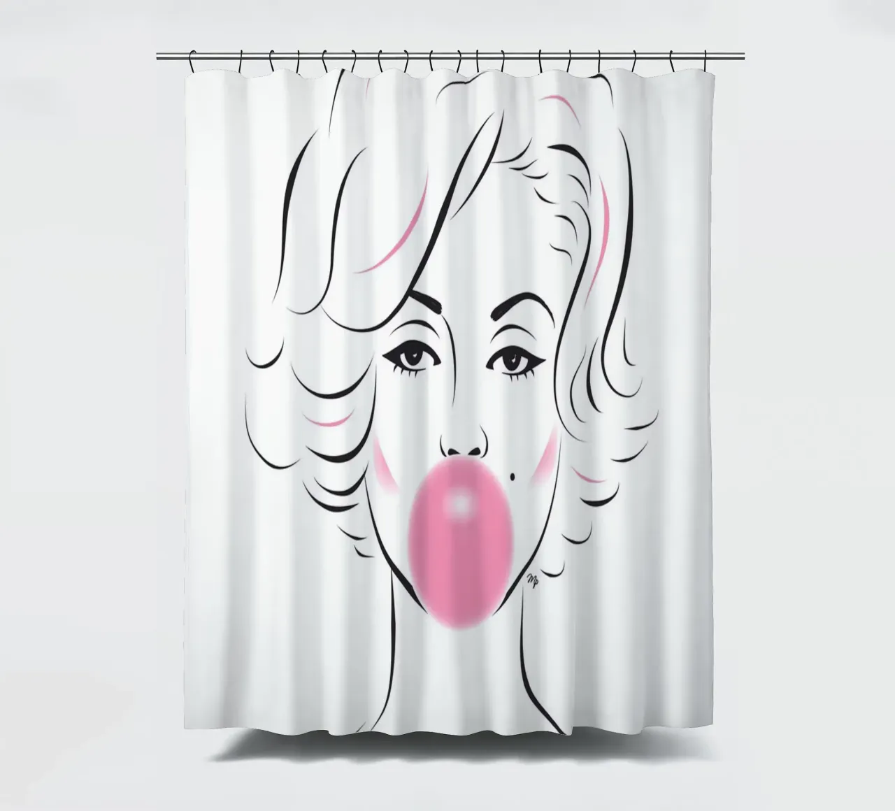 Gomma da masticare Marilyn Monroe tenda da doccia da Martina