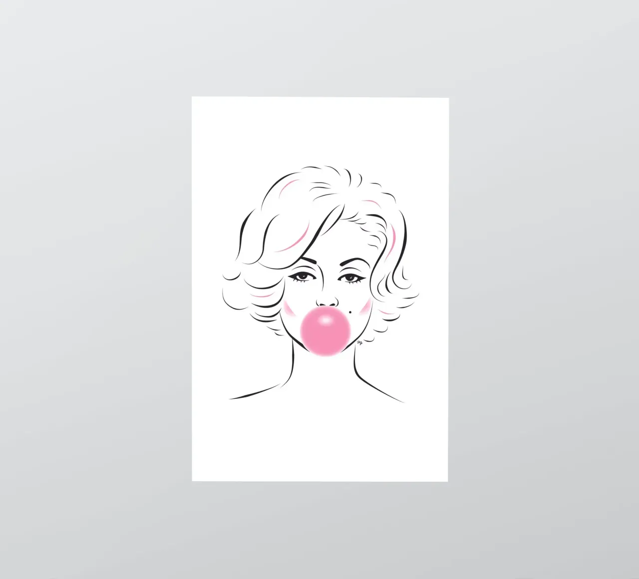 Marilyn Monroe Bubble Gum sticker by Martina