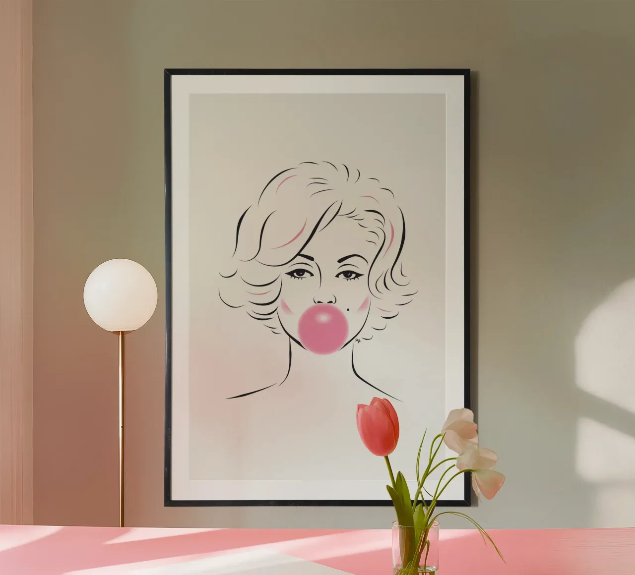Gomma da masticare Marilyn Monroe carta hahnemühle da Martina