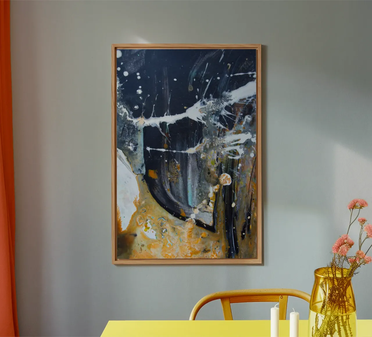 abstract thrown paint alluminio dibond da vintageshop
