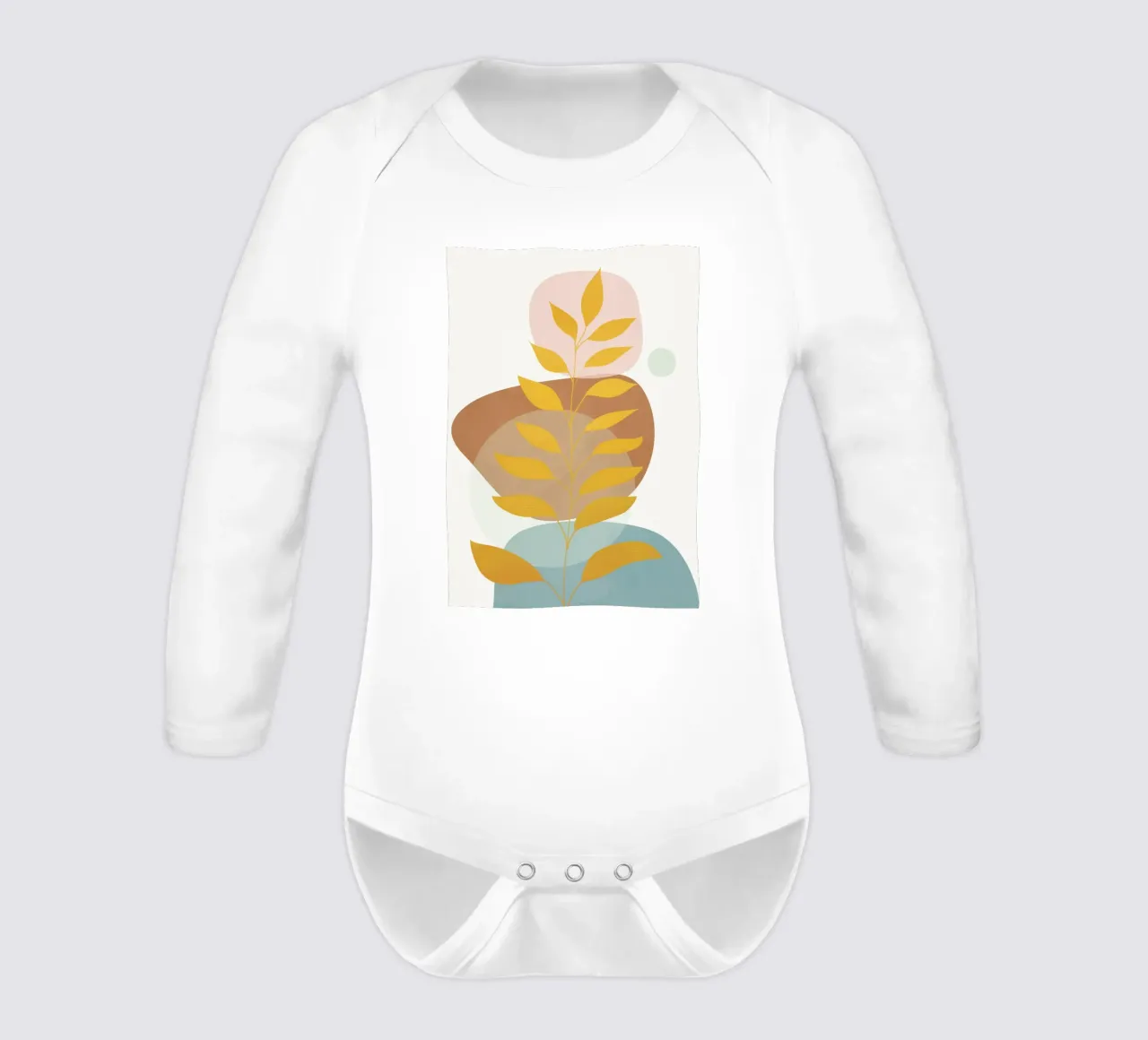 Soft Abstract Shapes 06 body neonato maniche lunghe da Flow Line
