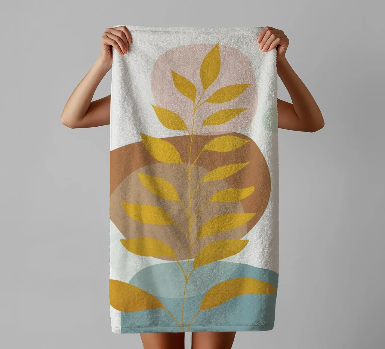 Soft Abstract Shapes 06 badhanddoek van Flow Line