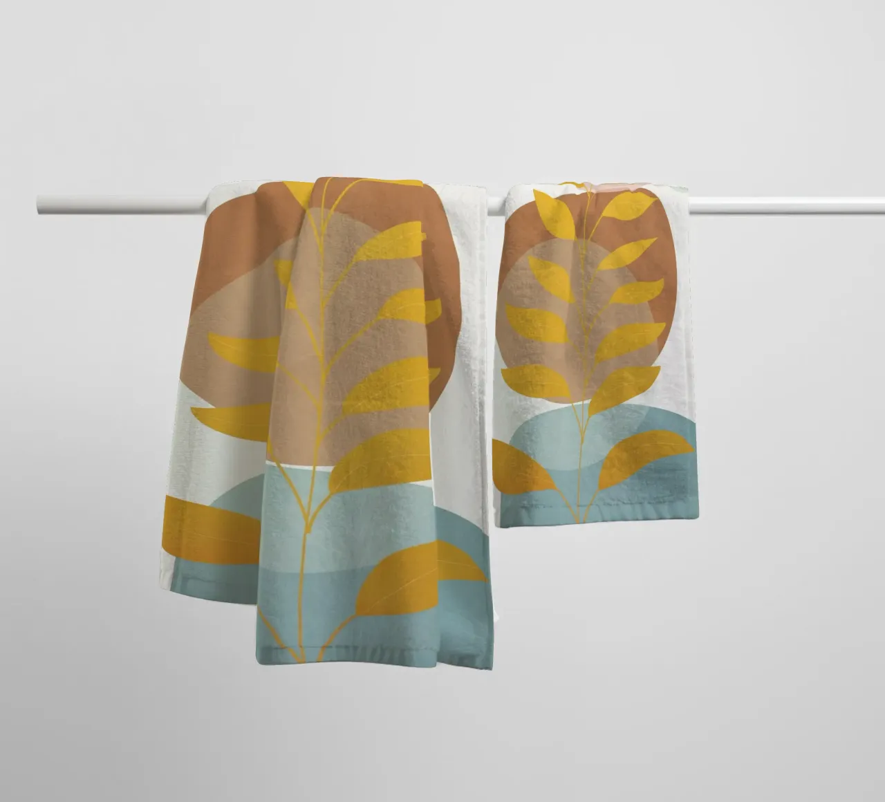 Soft Abstract Shapes 06 badhanddoek van Flow Line