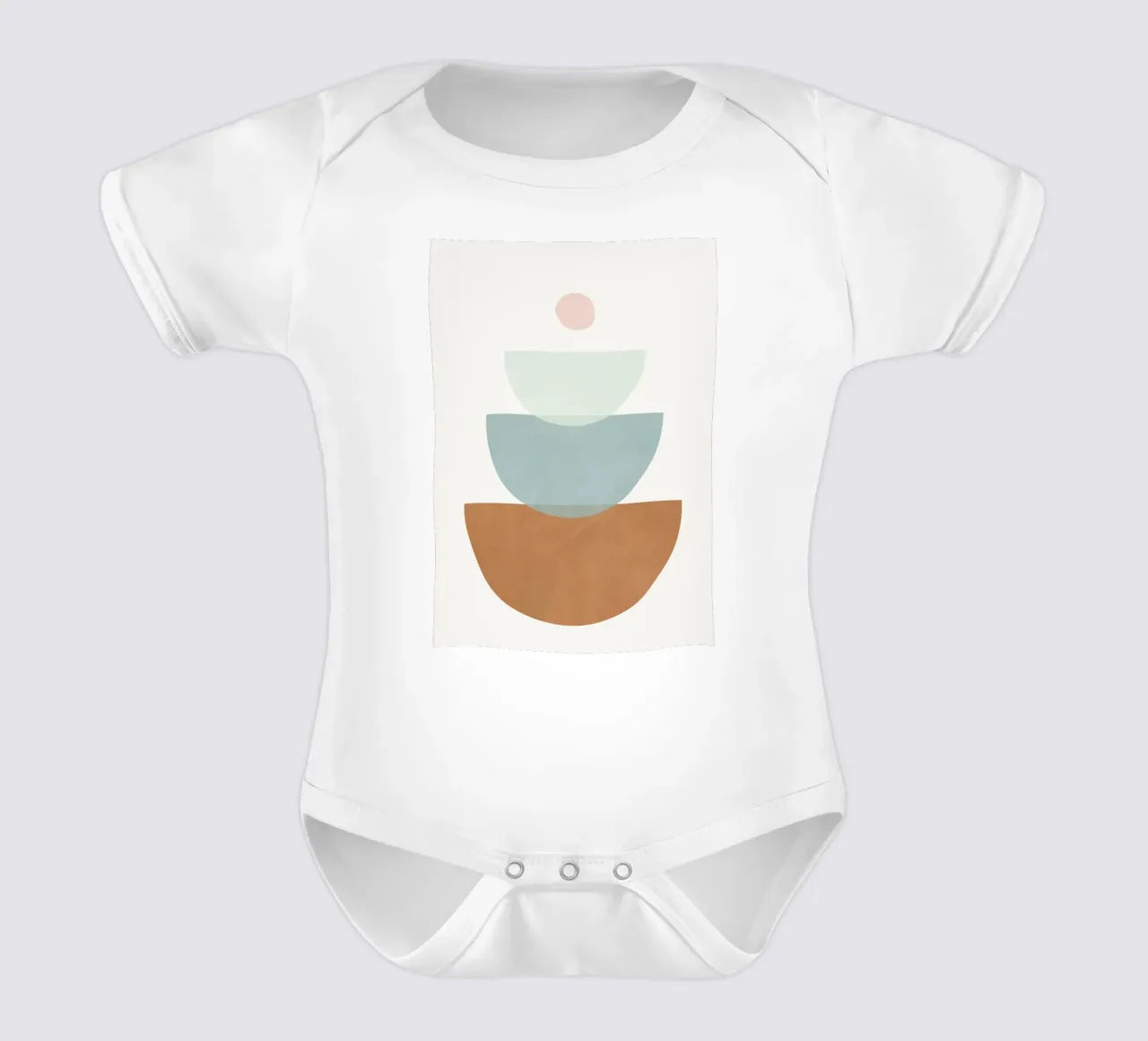 Soft Abstract Shapes 11 Kurzarm Babybody von Flow Line