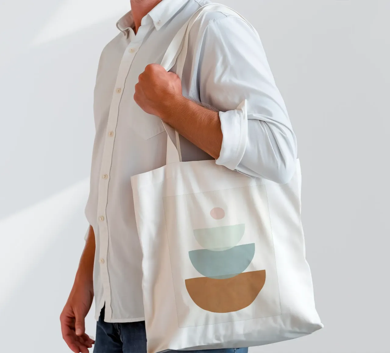 Soft Abstract Shapes 11 borsa in juta da Flow Line