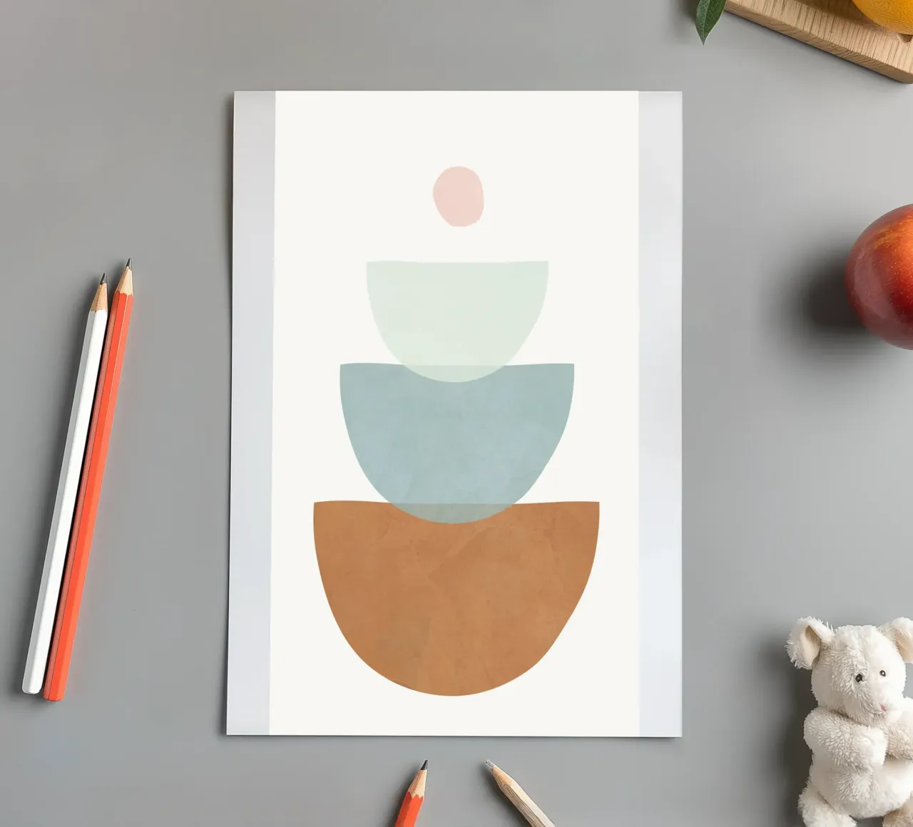 Soft Abstract Shapes 11 foglio adesivo da Flow Line