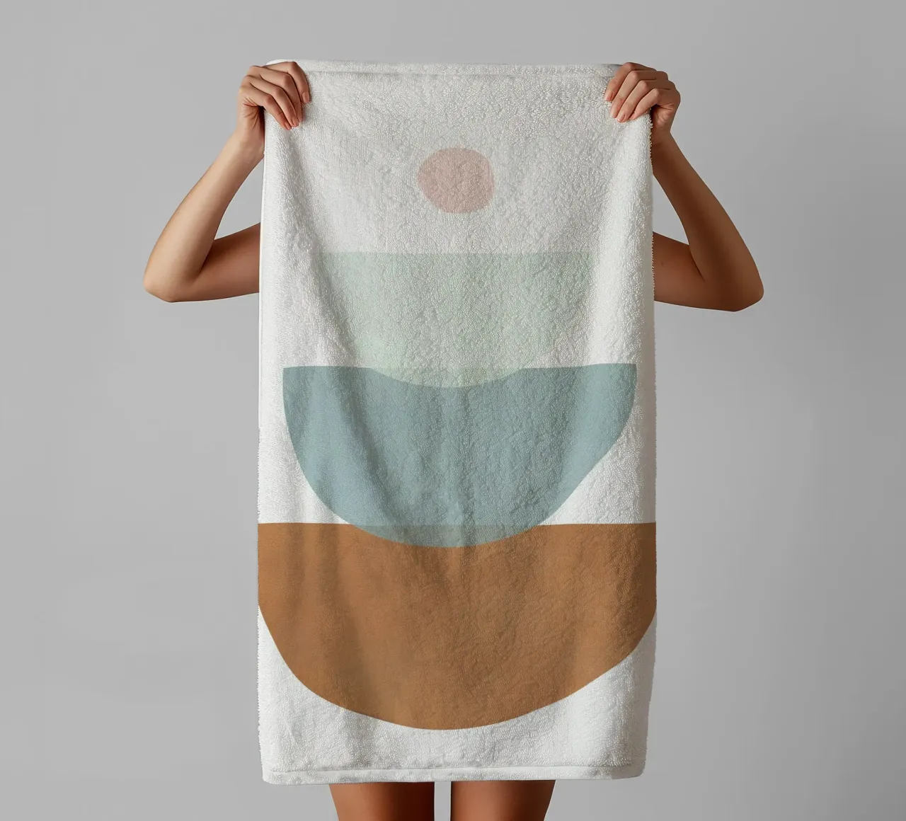 Soft Abstract Shapes 11 badhanddoek van Flow Line