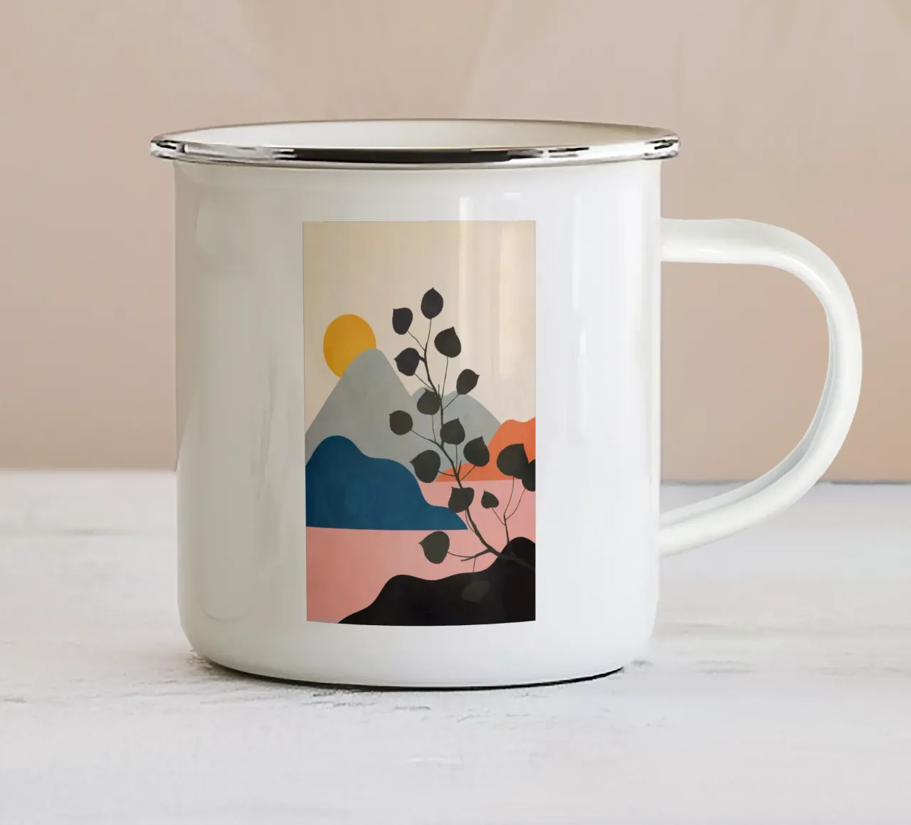 Warm Summer Sunset 01 tazza in smalto da Flow Line