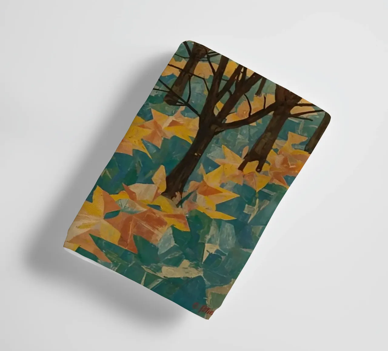 Autumn Landscape with Sun and Bare Trees towel by DesignDoodle