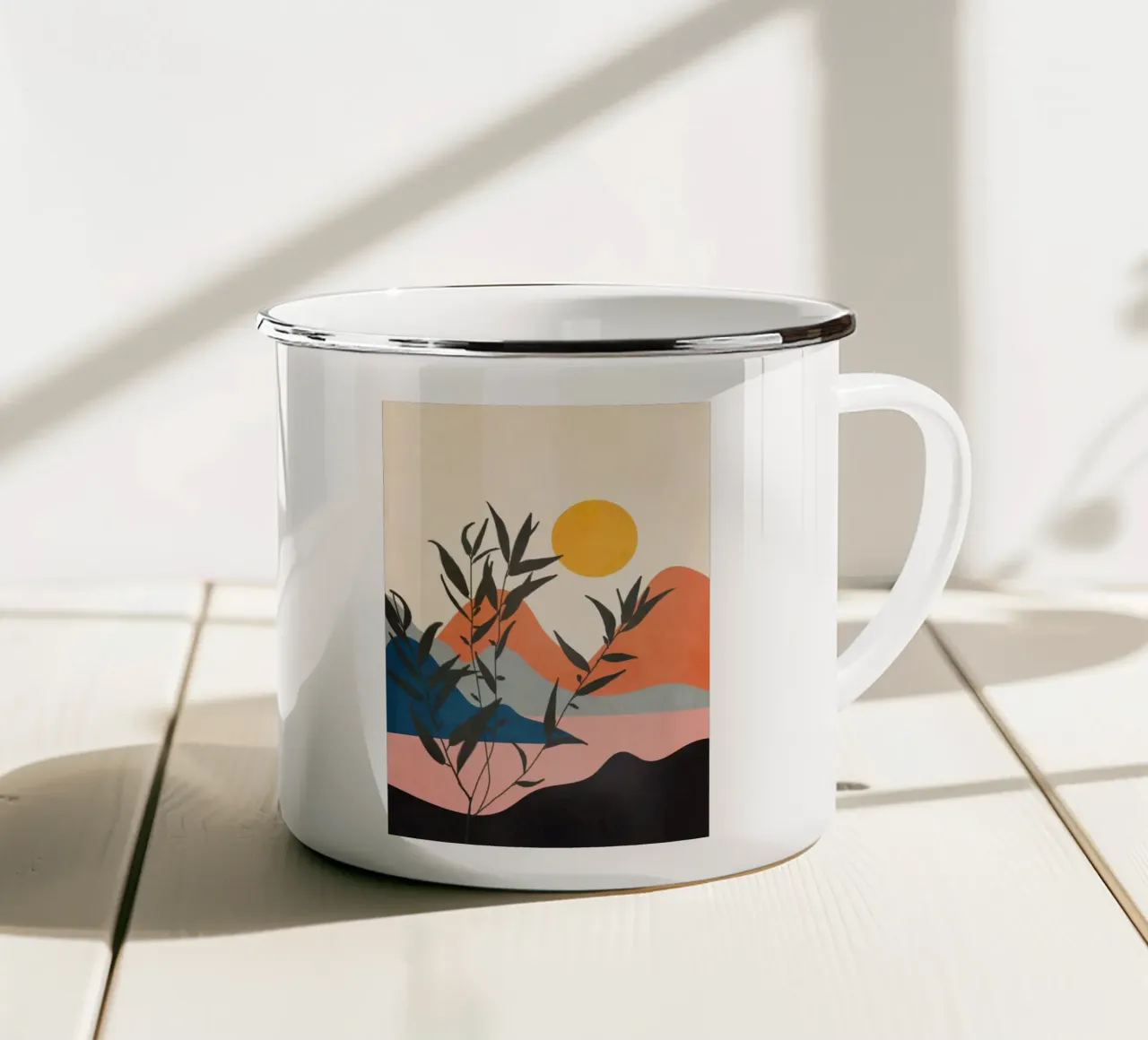 Warm Summer Sunset 03 tazza in smalto da Flow Line