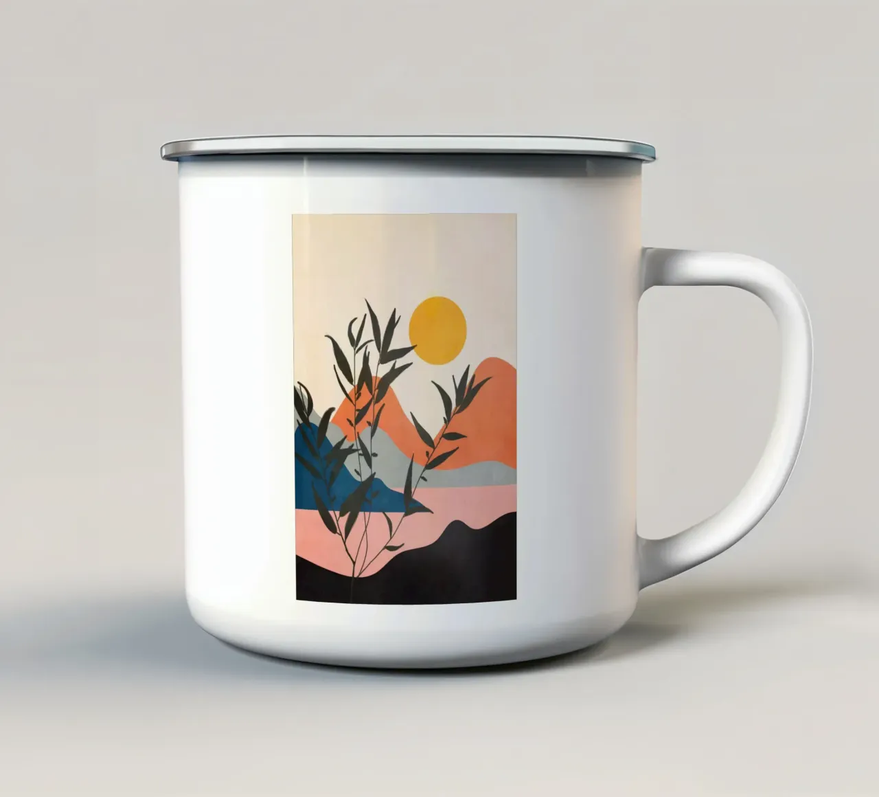 Warm Summer Sunset 03 tazza in smalto da Flow Line