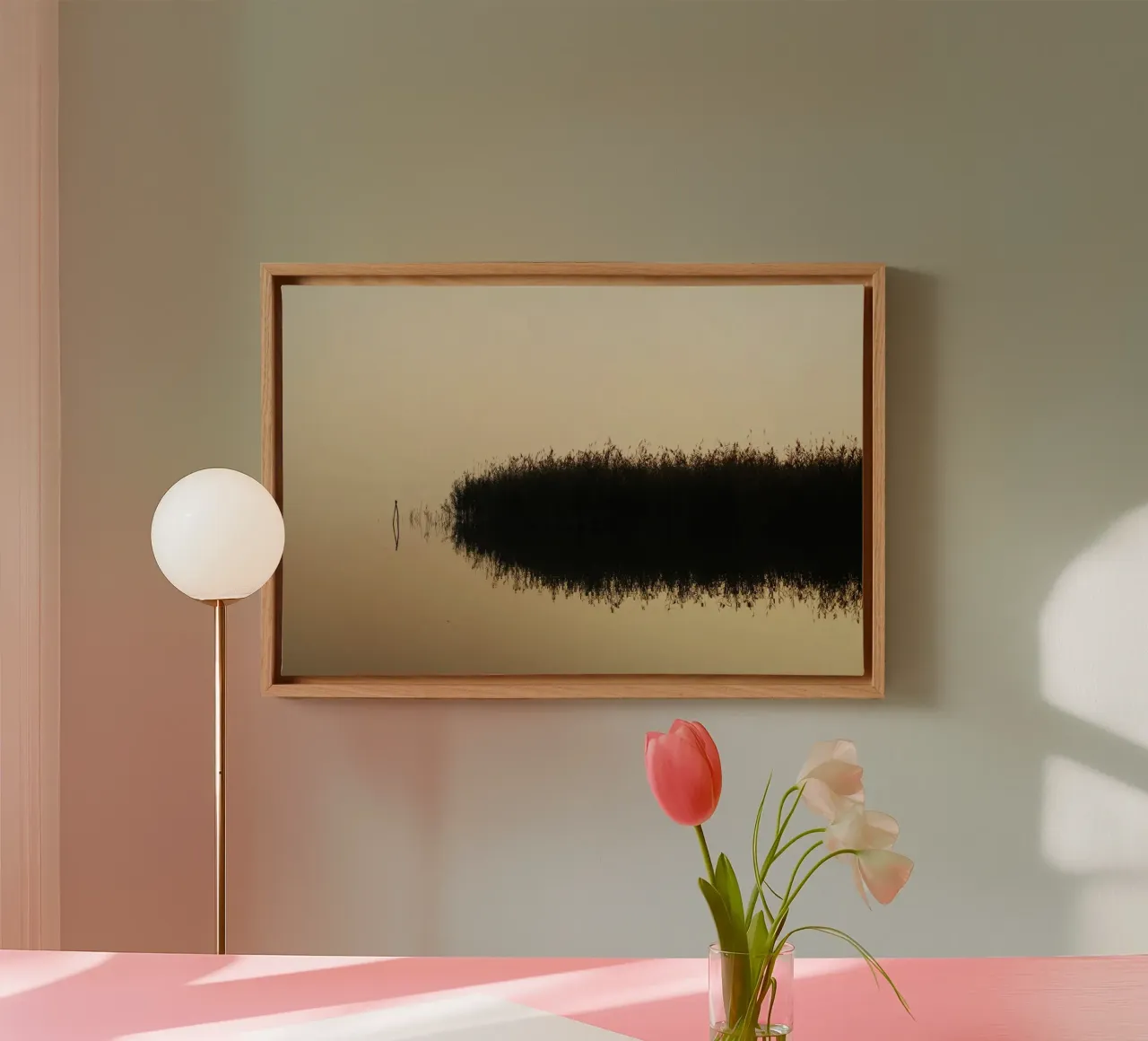 Spätherbst am Plattensee, Ungarn Leinwand von Simon Koy