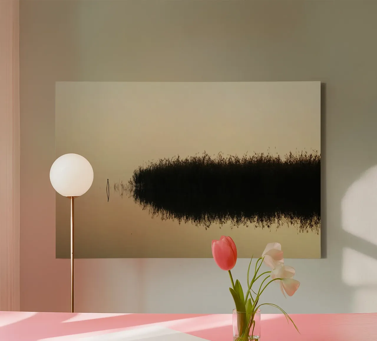Spätherbst am Plattensee, Ungarn Leinwand von Simon Koy