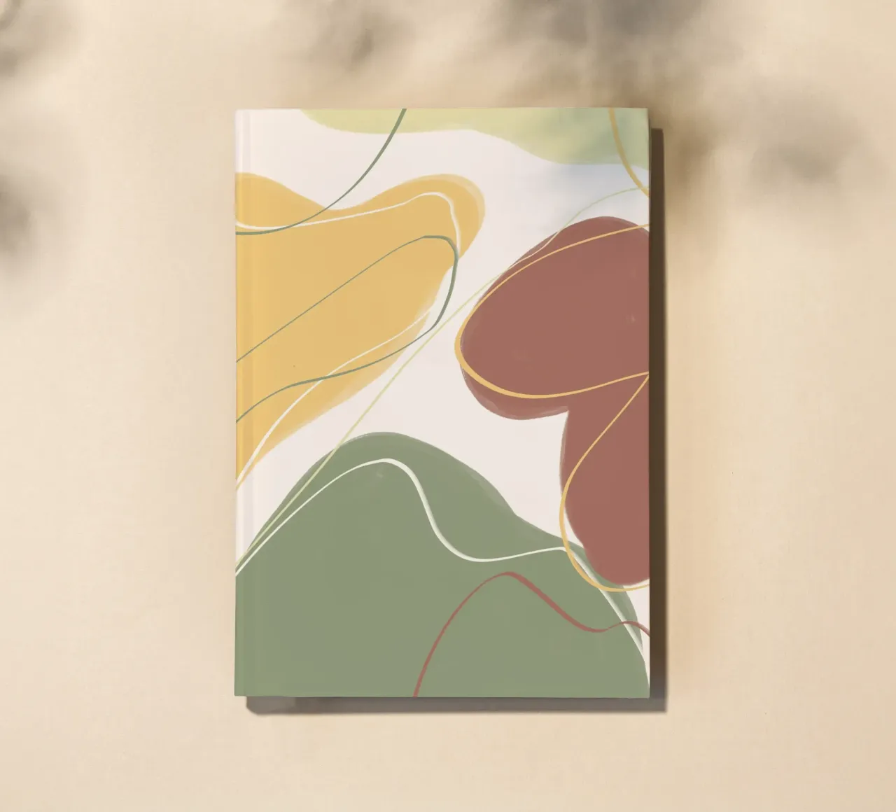 Earth tone abstract var 7 notebook by Little Dean
