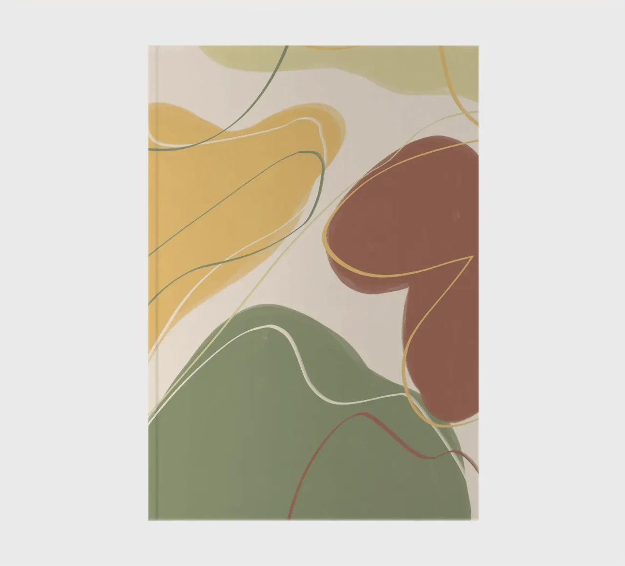 Earth tone abstract var 7 notebook by Little Dean