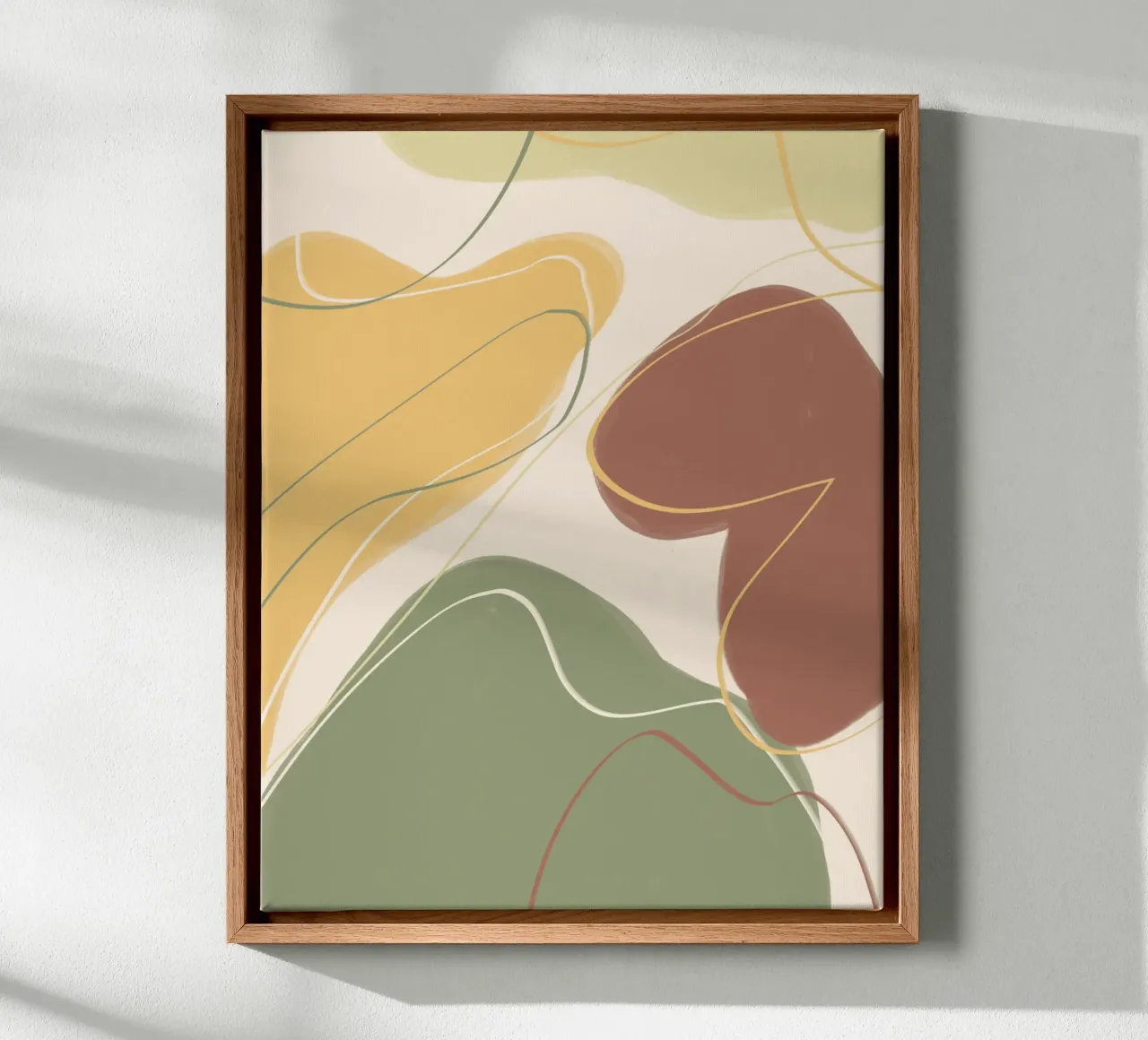 Aardetinten abstract var 7 canvas van Little Dean