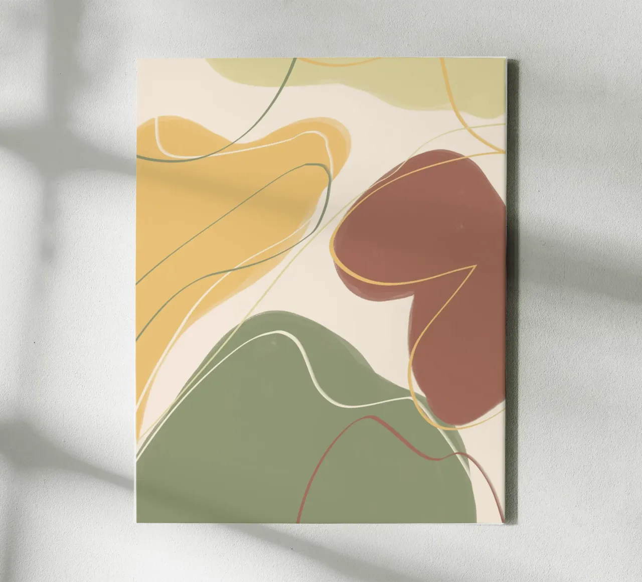 Aardetinten abstract var 7 canvas van Little Dean