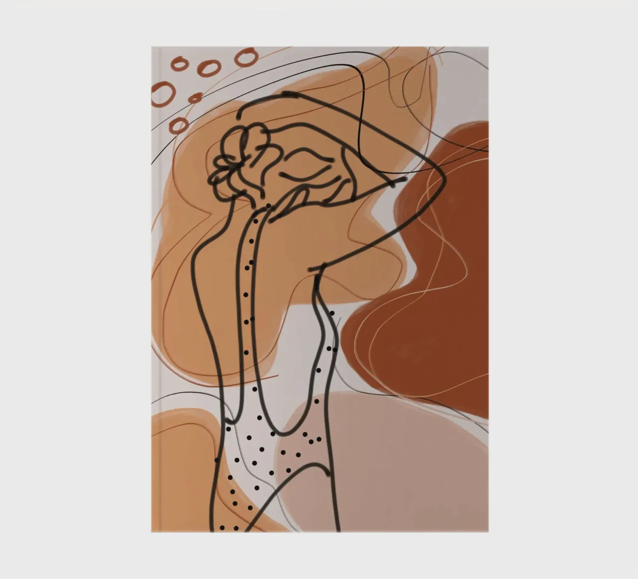 Earth tone abstract var 8 notebook by Little Dean