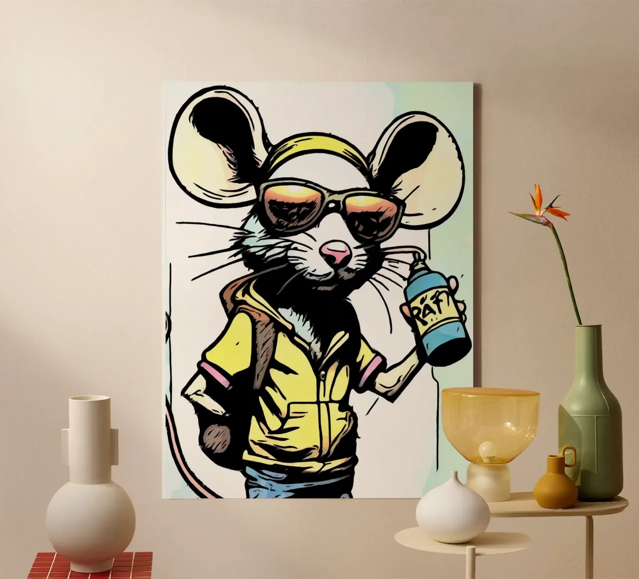 Animali Pop Art #1 tela con Cornice a cassetta da ZAMART - PopArt
