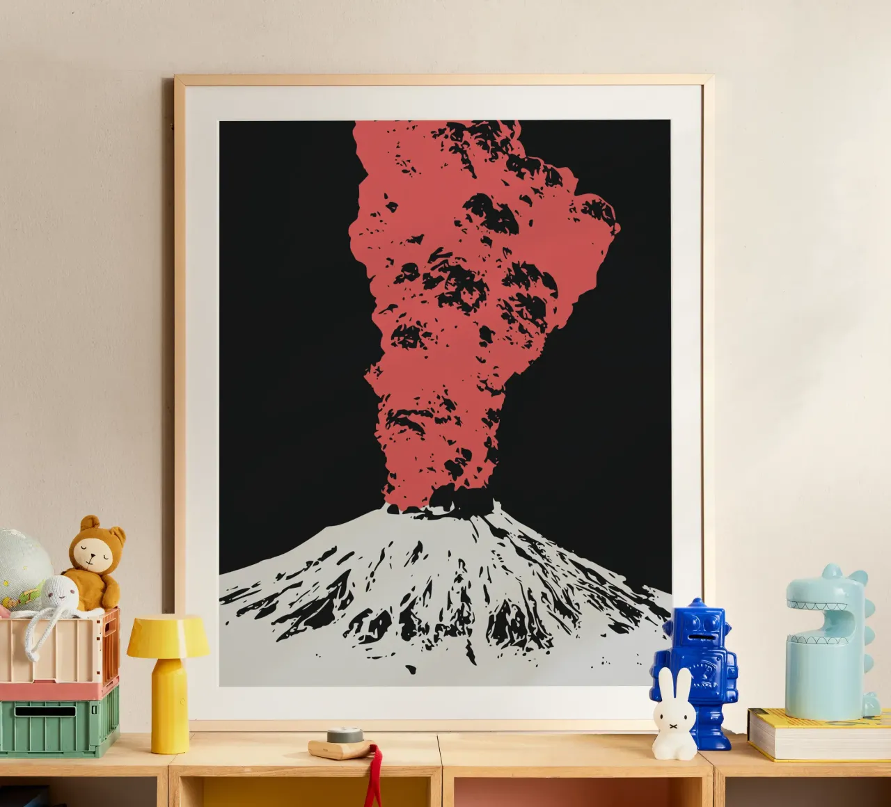 Vulcano rosso carta hahnemühle da Little Dean