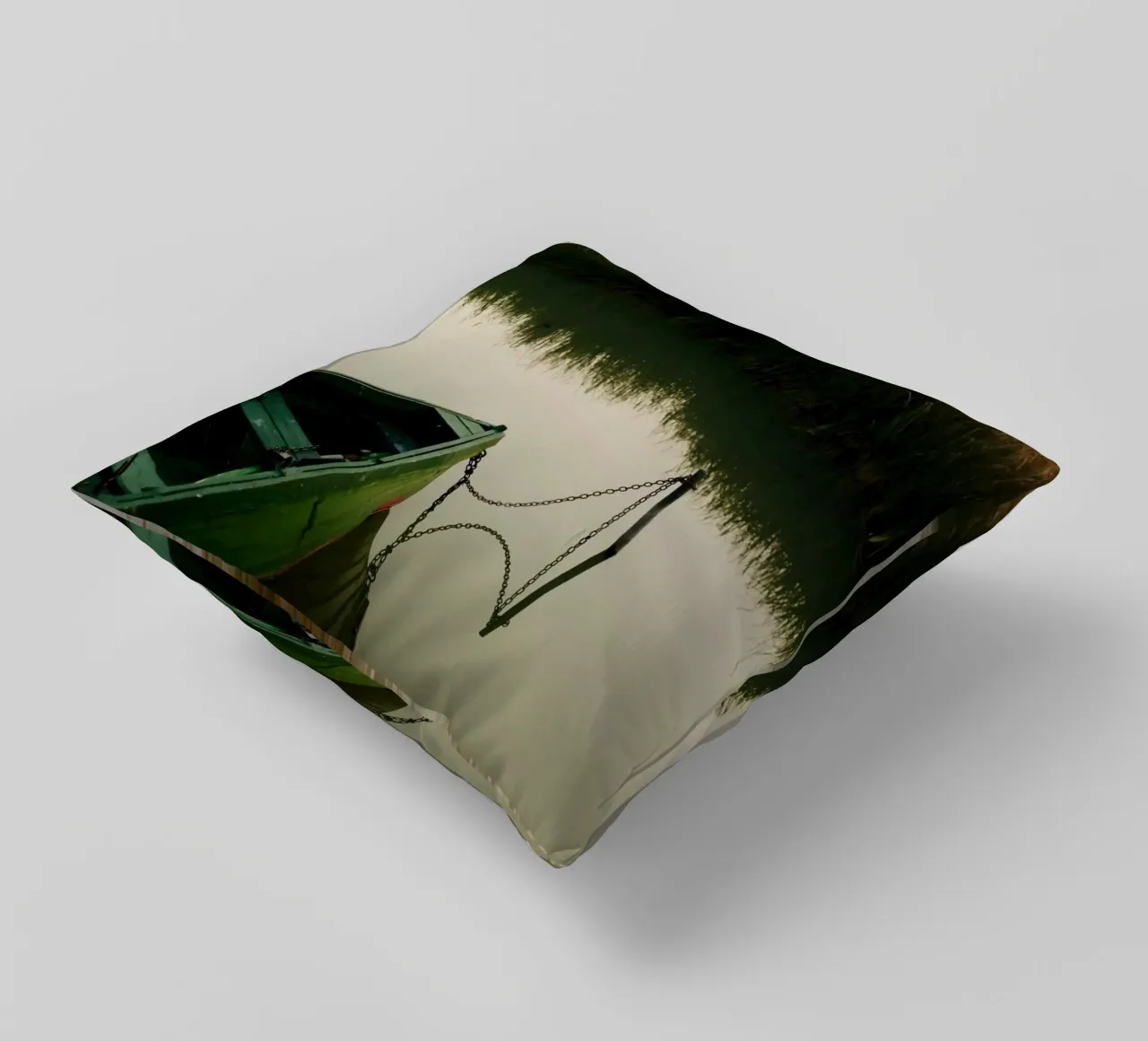 Riflesso sul lago Balaton, Ungheria cuscino da Simon Koy