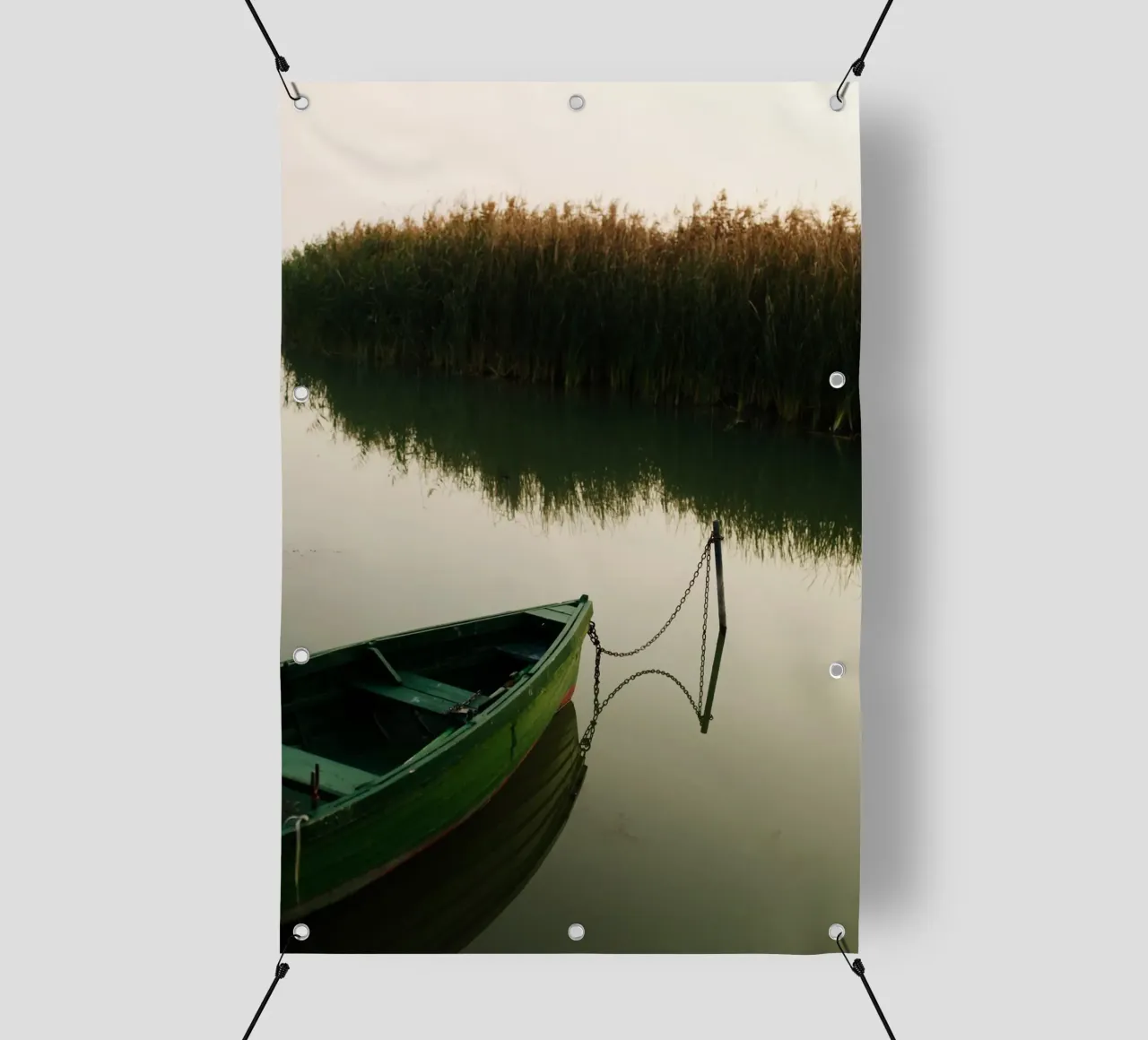 Riflesso sul lago Balaton, Ungheria telo in pvc da Simon Koy