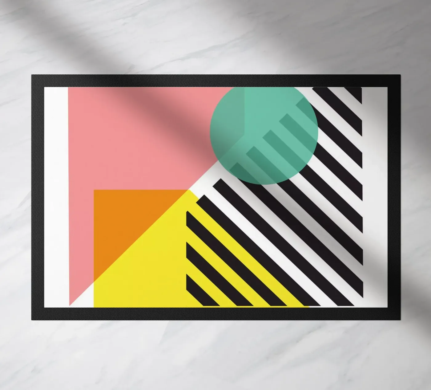 Throwing Shapes II doormat by Kim Hubball Studio