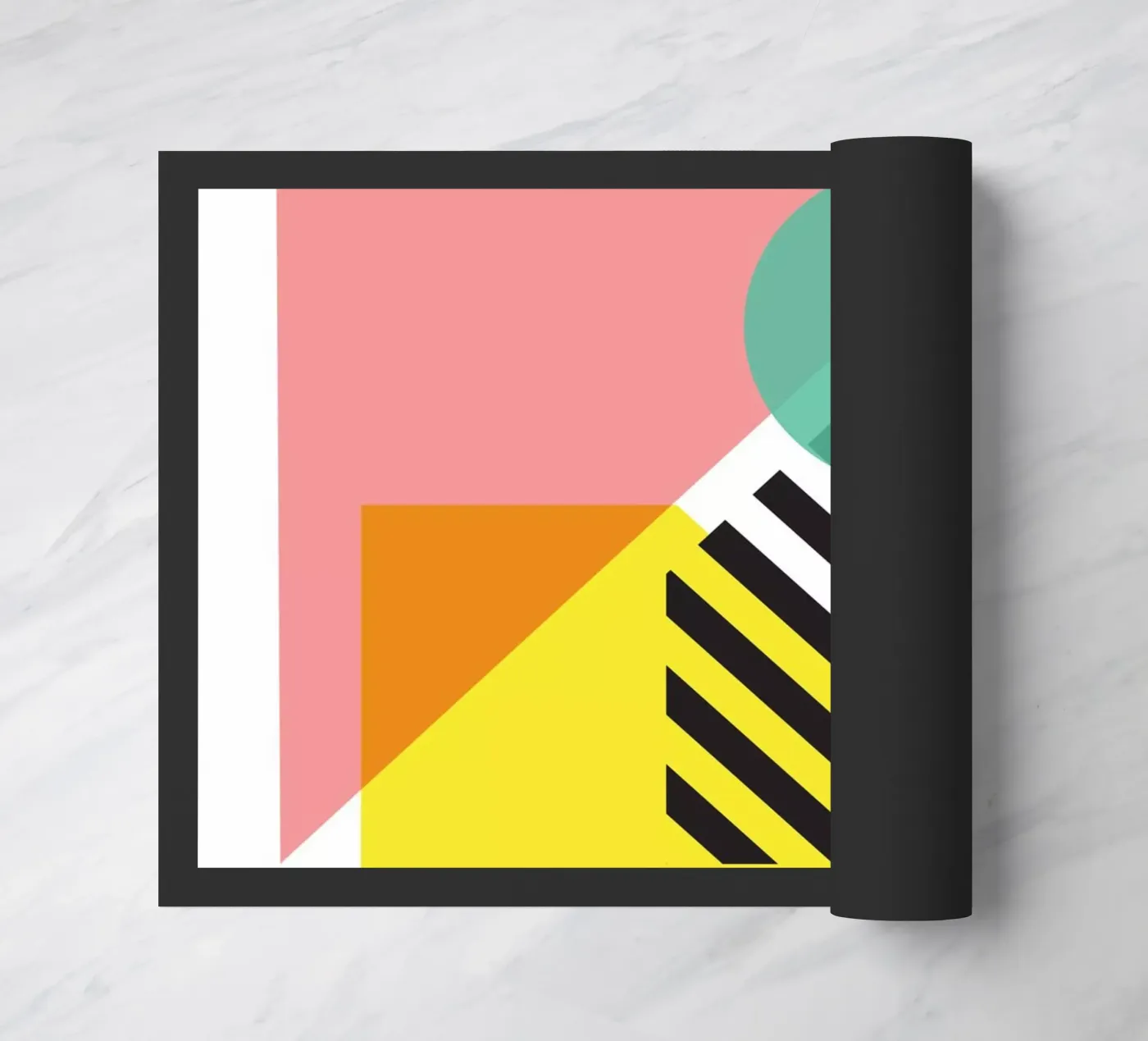 Throwing Shapes II doormat by Kim Hubball Studio