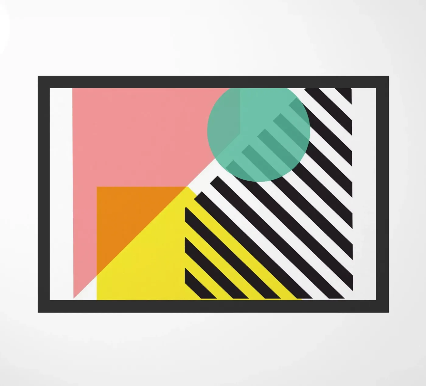 Throwing Shapes II doormat by Kim Hubball Studio