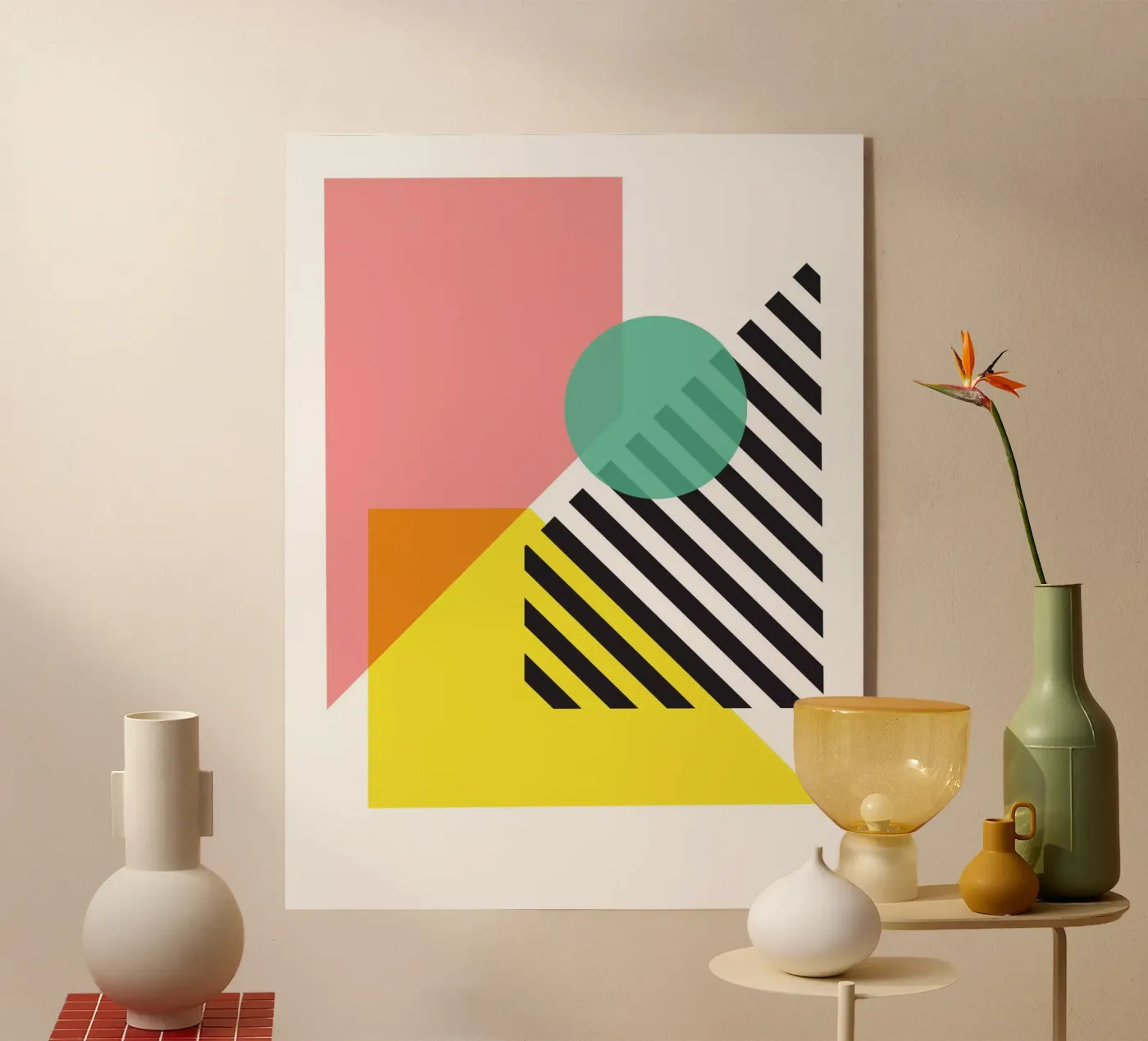 Throwing Shapes II Acryl-Glas von Kim Hubball Studio